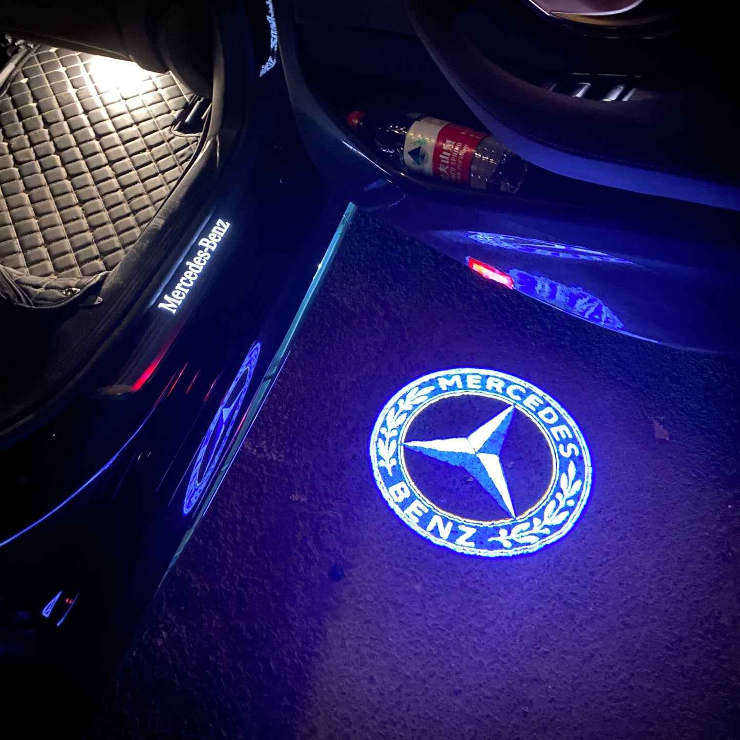 MERCEDES BENZ Original LOGO PROJECTOT LIGHTS Nr.10 ( quantity 1 = 1 sets/2 door lights)