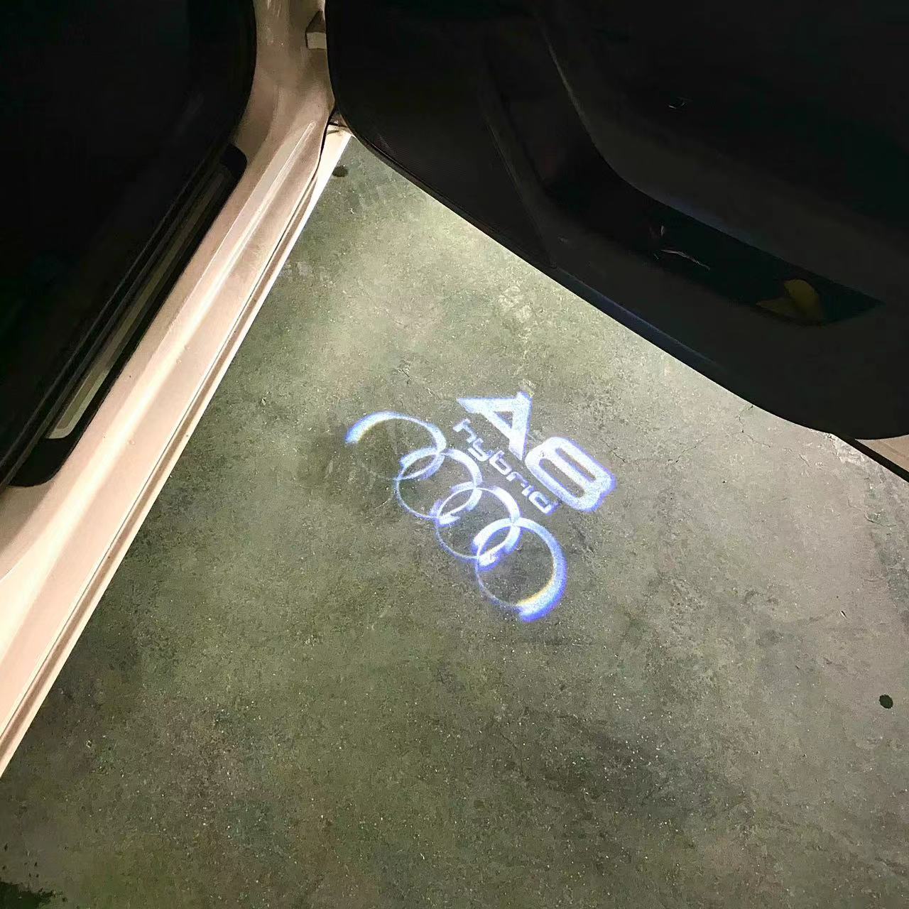 AUDI A8 LOGO PROJECTOT LIGHTS Nr.46B2 (quantity 1 = 2 Logo Films /2 door lights)