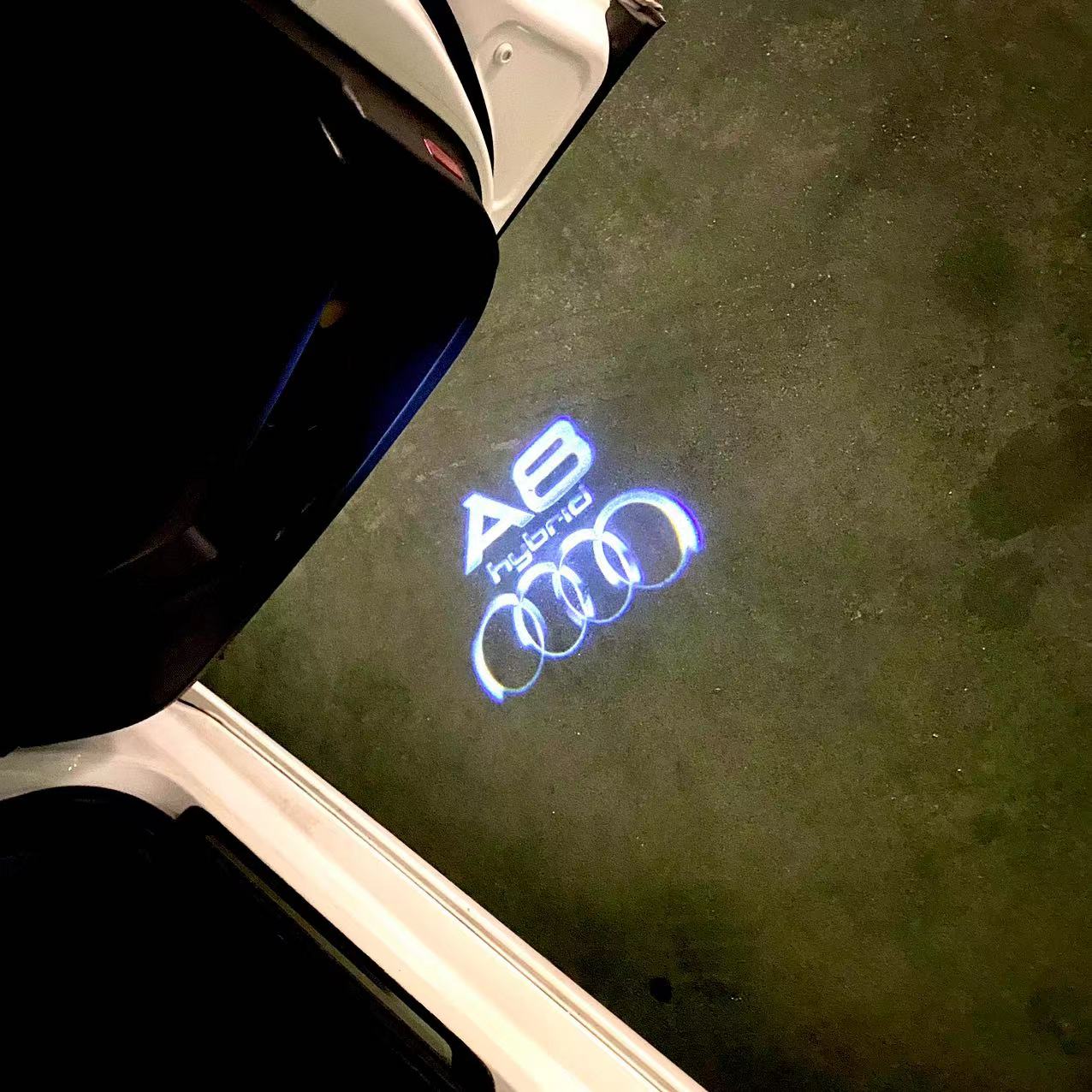 AUDI A8 LOGO PROJECTOT LIGHTS Nr.46B2 (quantity 1 = 2 Logo Films /2 door lights)