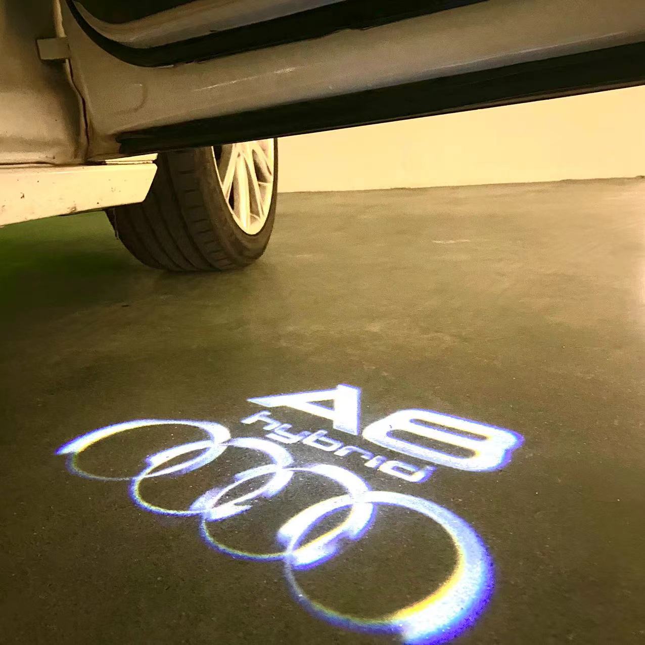 AUDI A8 LOGO PROJECTOT LIGHTS Nr.46B2 (quantity 1 = 2 Logo Films /2 door lights)