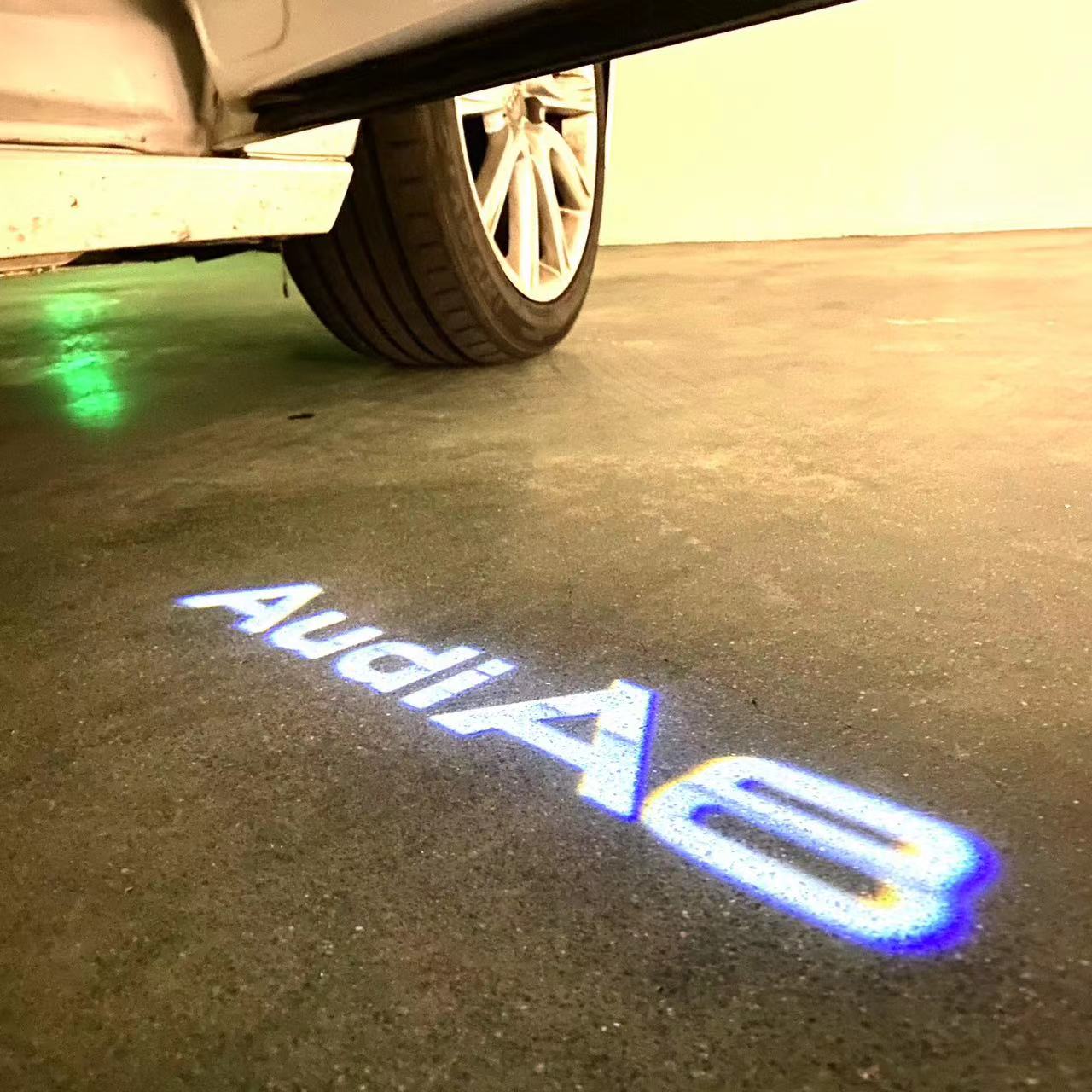 AUDI A8 LOGO PROJECTOT LIGHTS Nr.46B3 (quantity 1 = 2 Logo Films /2 door lights)