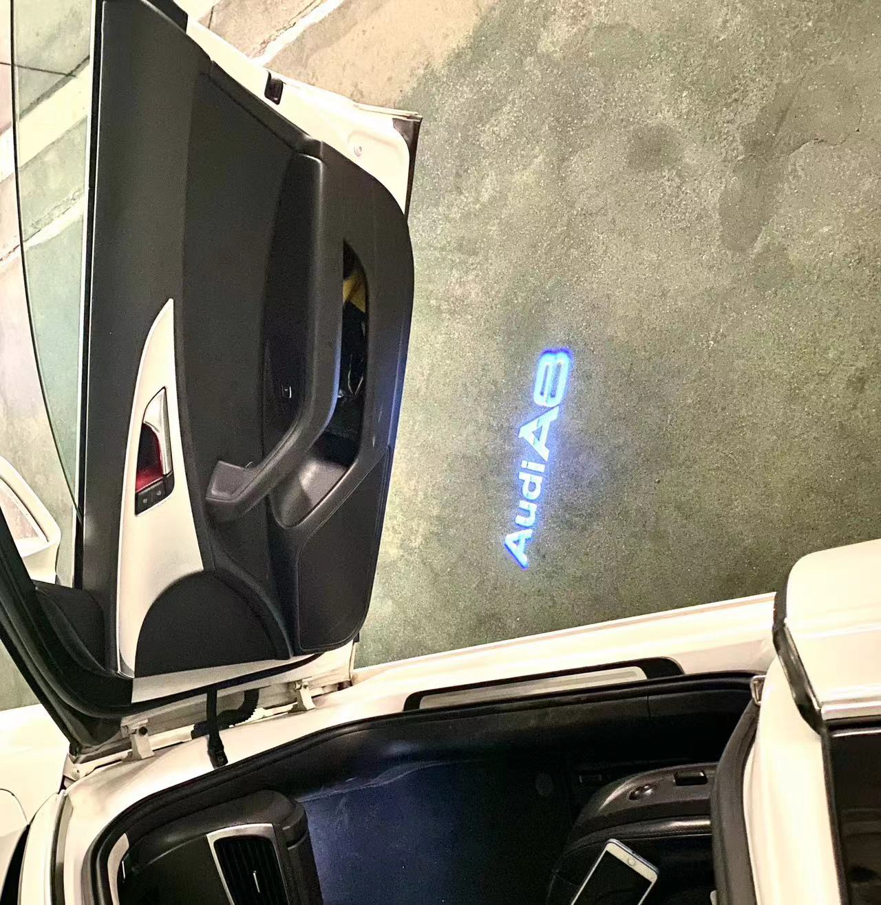 AUDI A8 LOGO PROJECTOT LIGHTS Nr.46B3 (quantity 1 = 2 Logo Films /2 door lights)