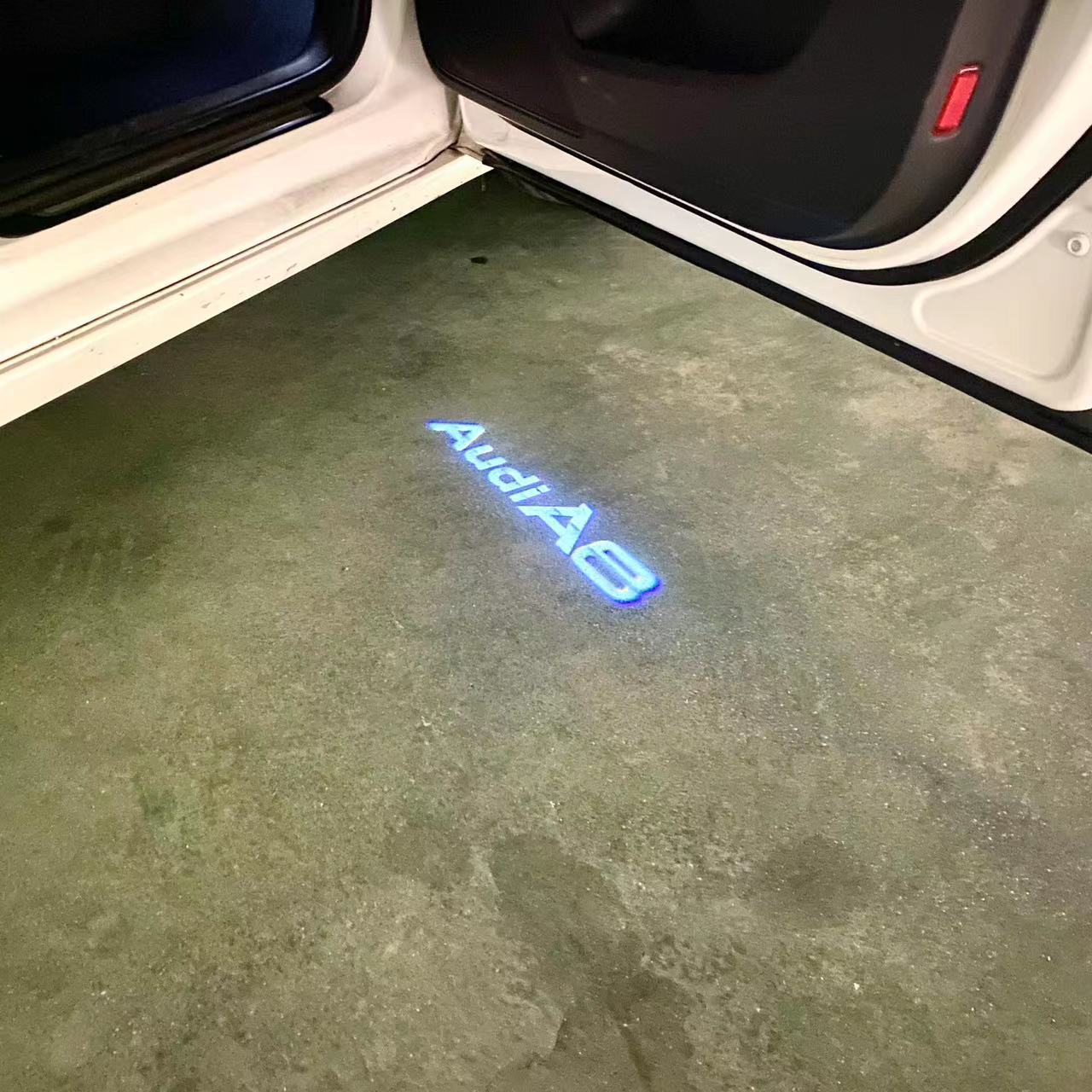AUDI A8 LOGO PROJECTOT LIGHTS Nr.46B3 (quantity 1 = 2 Logo Films /2 door lights)