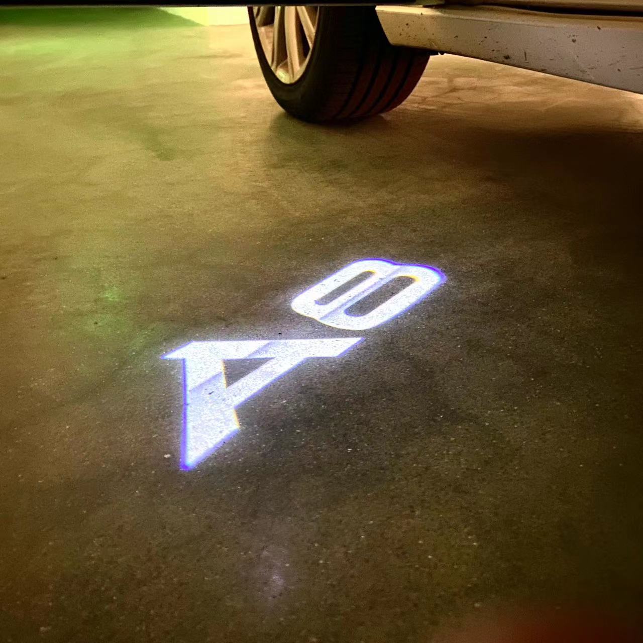 AUDI A8 LOGO PROJECTOT LIGHTS Nr.46B4(quantity 1 = 2 Logo Films /2 door lights)