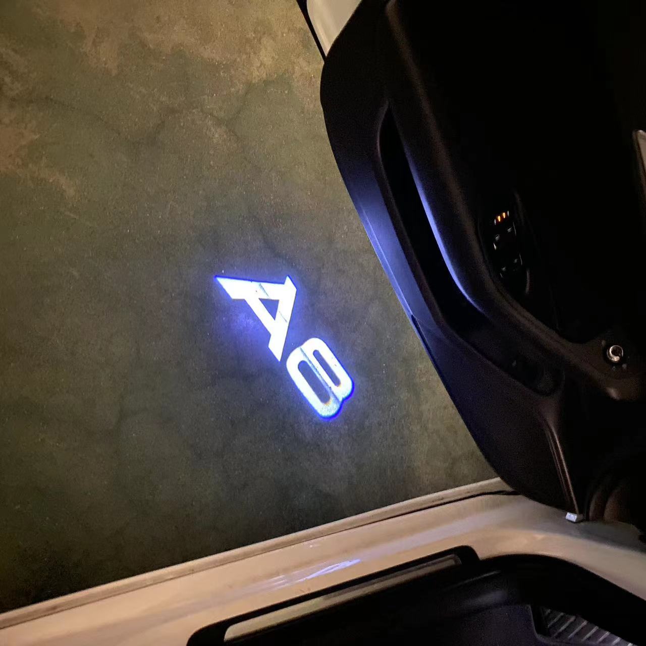 AUDI A8 LOGO PROJECTOT LIGHTS Nr.46B4(quantity 1 = 2 Logo Films /2 door lights)
