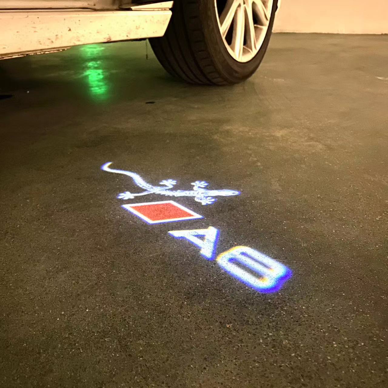 AUDI A8 LOGO PROJECTOT LIGHTS Nr.46B6(quantity 1 = 2 Logo Films /2 door lights)