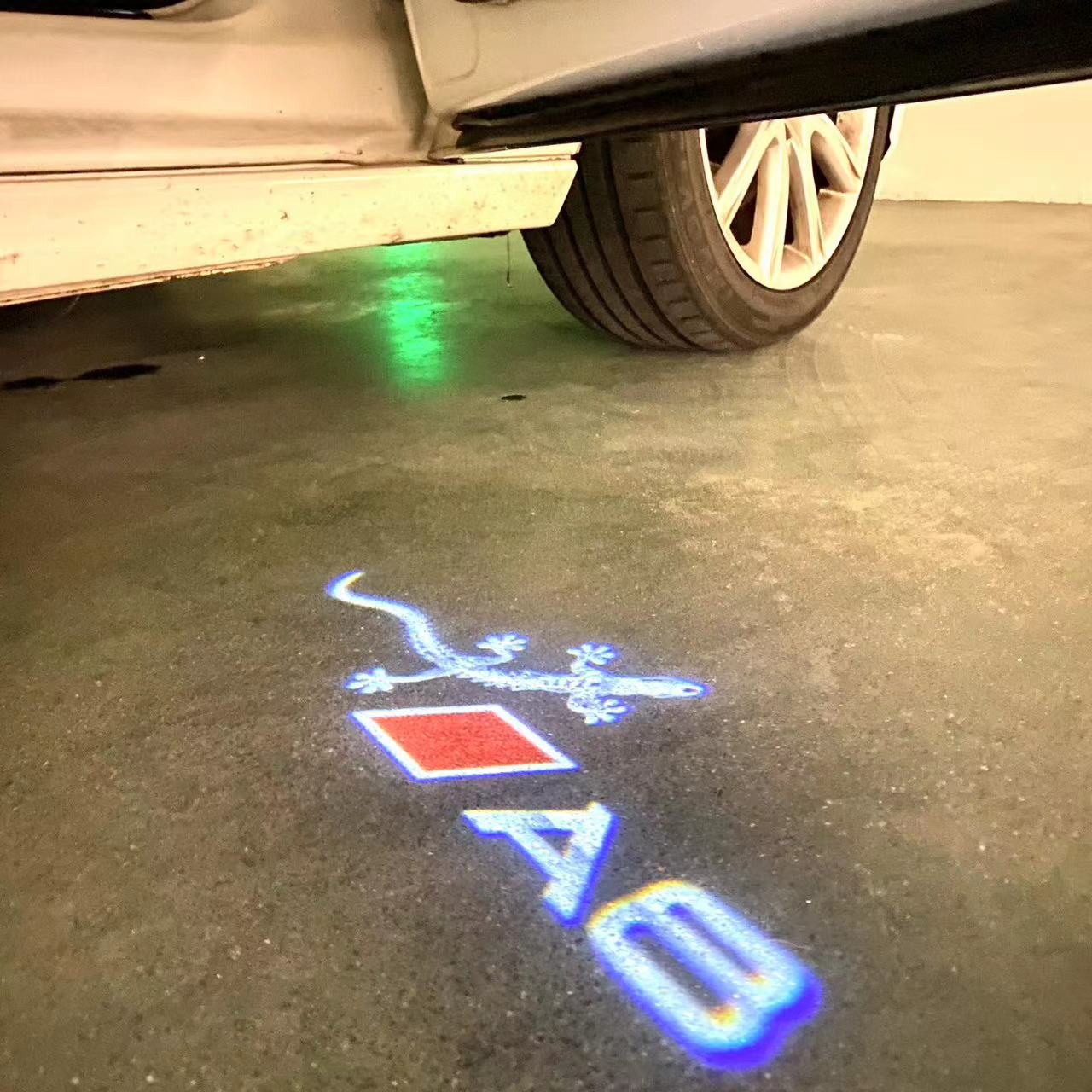 AUDI A8 LOGO PROJECTOT LIGHTS Nr.46B6(quantity 1 = 2 Logo Films /2 door lights)
