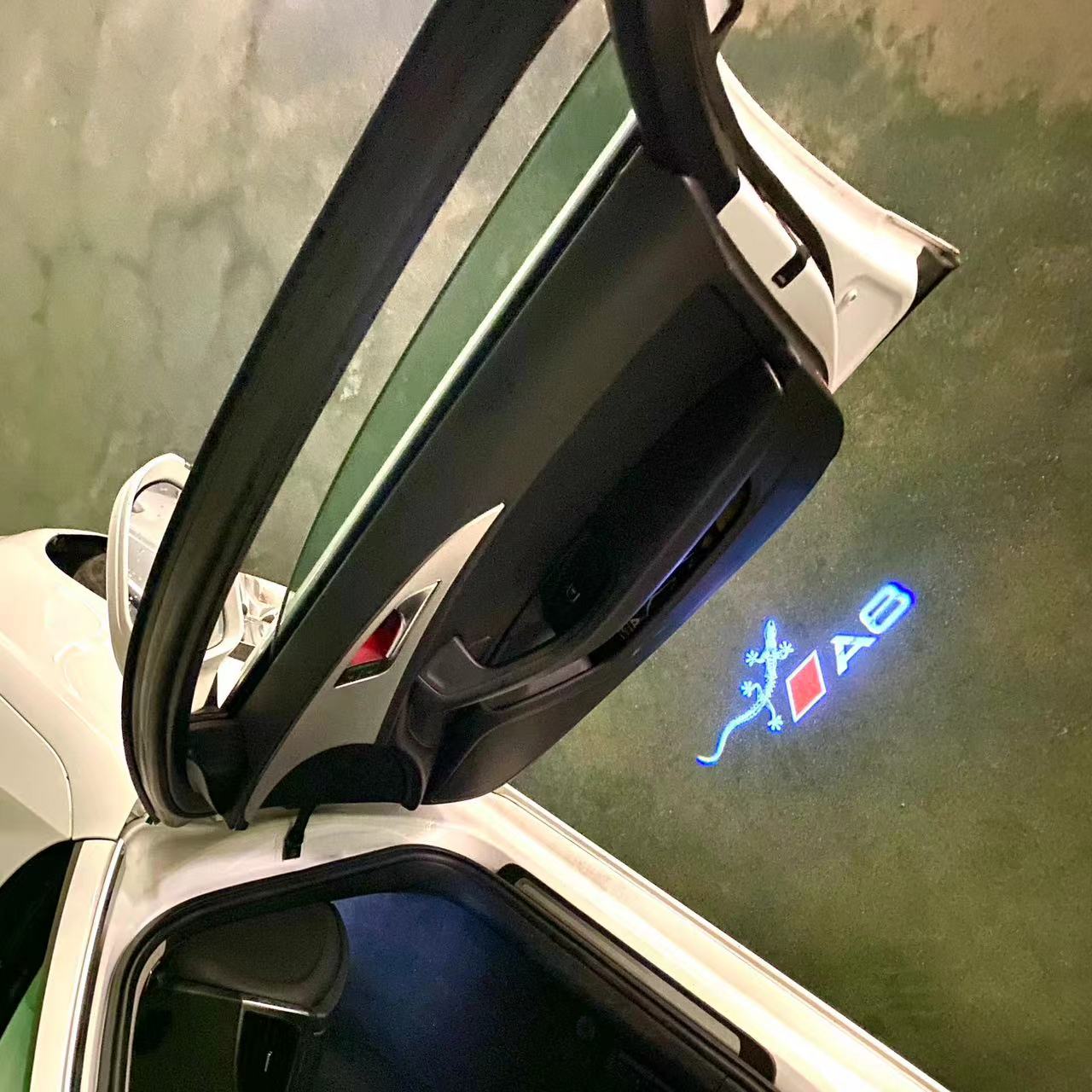 AUDI A8 LOGO PROJECTOT LIGHTS Nr.46B6(quantity 1 = 2 Logo Films /2 door lights)