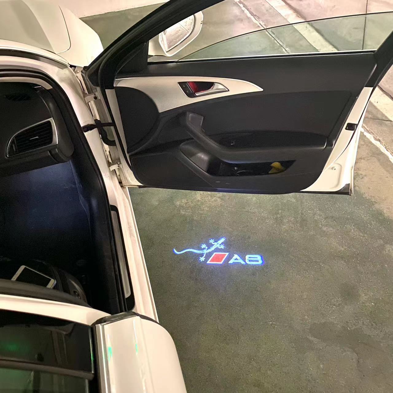 AUDI A8 LOGO PROJECTOT LIGHTS Nr.46B6(quantity 1 = 2 Logo Films /2 door lights)