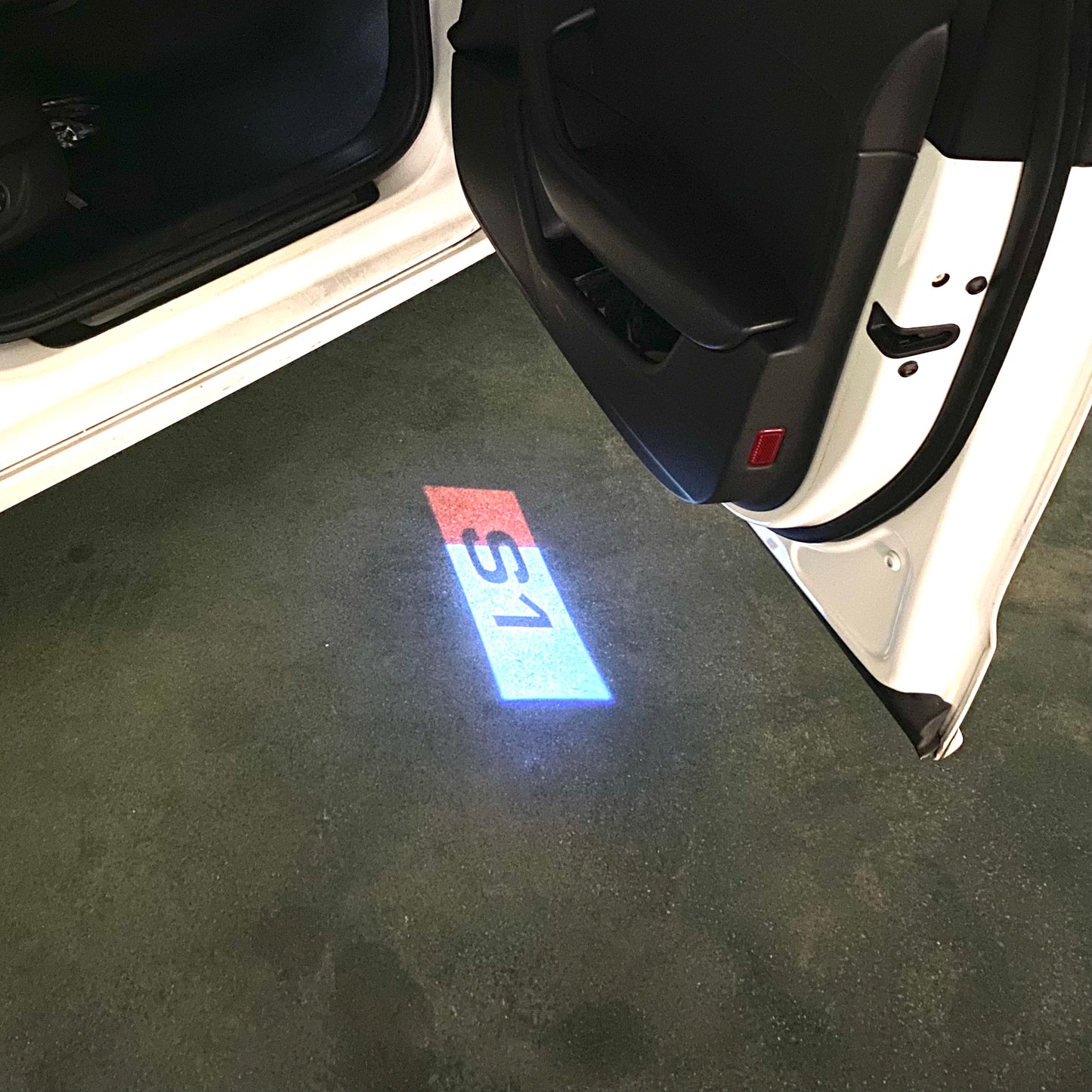 AUDI S1 LOGO PROJECTOT LIGHTS Nr.127 (quantity 1 = 2 Logo Films /2 door lights)
