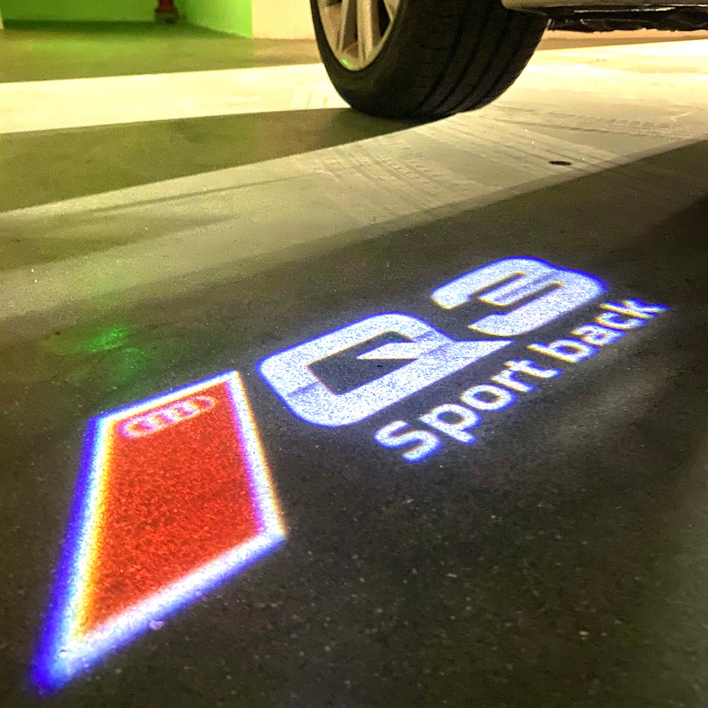 AUDI Q3 LOGO PROJECTOT LIGHTS (quantity 1 = 2 Logo Films /2 door lights)Nr.12B26