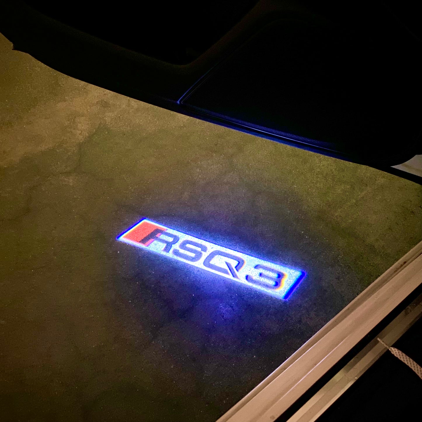 AUDI RSQ3 LOGO PROJECTOT LIGHTS (quantity 1 = 2 Logo Films /2 door lights)Nr.12B58