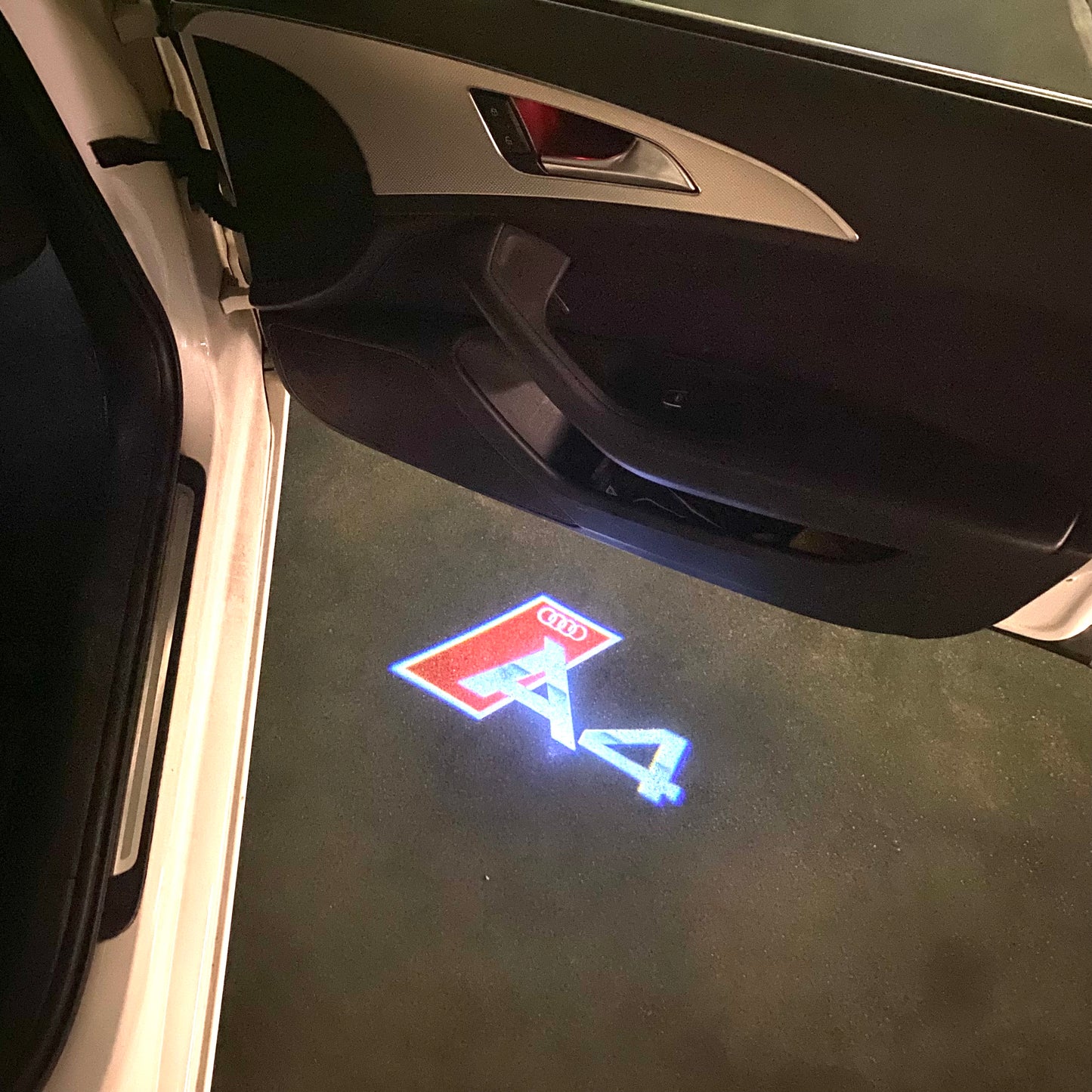 AUDI A4 LOGO PROJECTOT LIGHTS (quantity 1 = 2 Logo Films /2 door lights)Nr.12B91