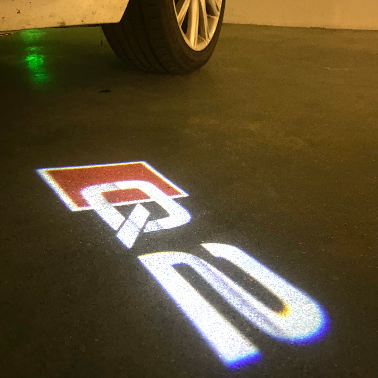 AUDI Q2 LOGO PROJECTOT LIGHTS (quantity 1 = 2 Logo Films /2 door lights)Nr.12B69
