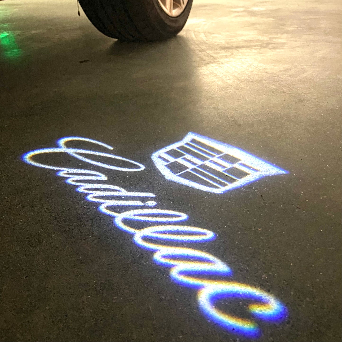 CADILLAC ORIGINAL LOGO PROJECTOT LIGHTS Nr.9772 (quantity 1 = 2 Logo Films /2 door lights)