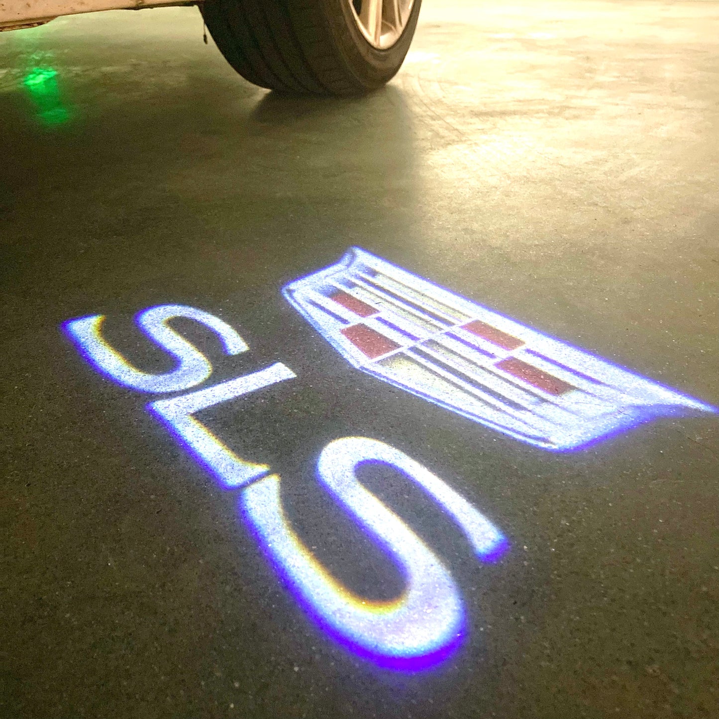 CADILLAC SLS LOGO PROJECTOT LIGHTS Nr.9739 (quantity 1 = 2 Logo Films /2 door lights)