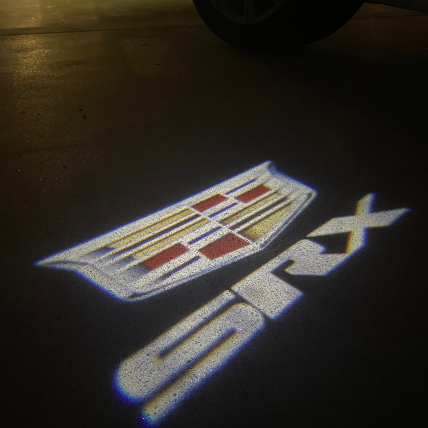 CADILLAC SRX LOGO PROJECTOT LIGHTS Nr.9746 (quantity 1 = 2 Logo Films /2 door lights)