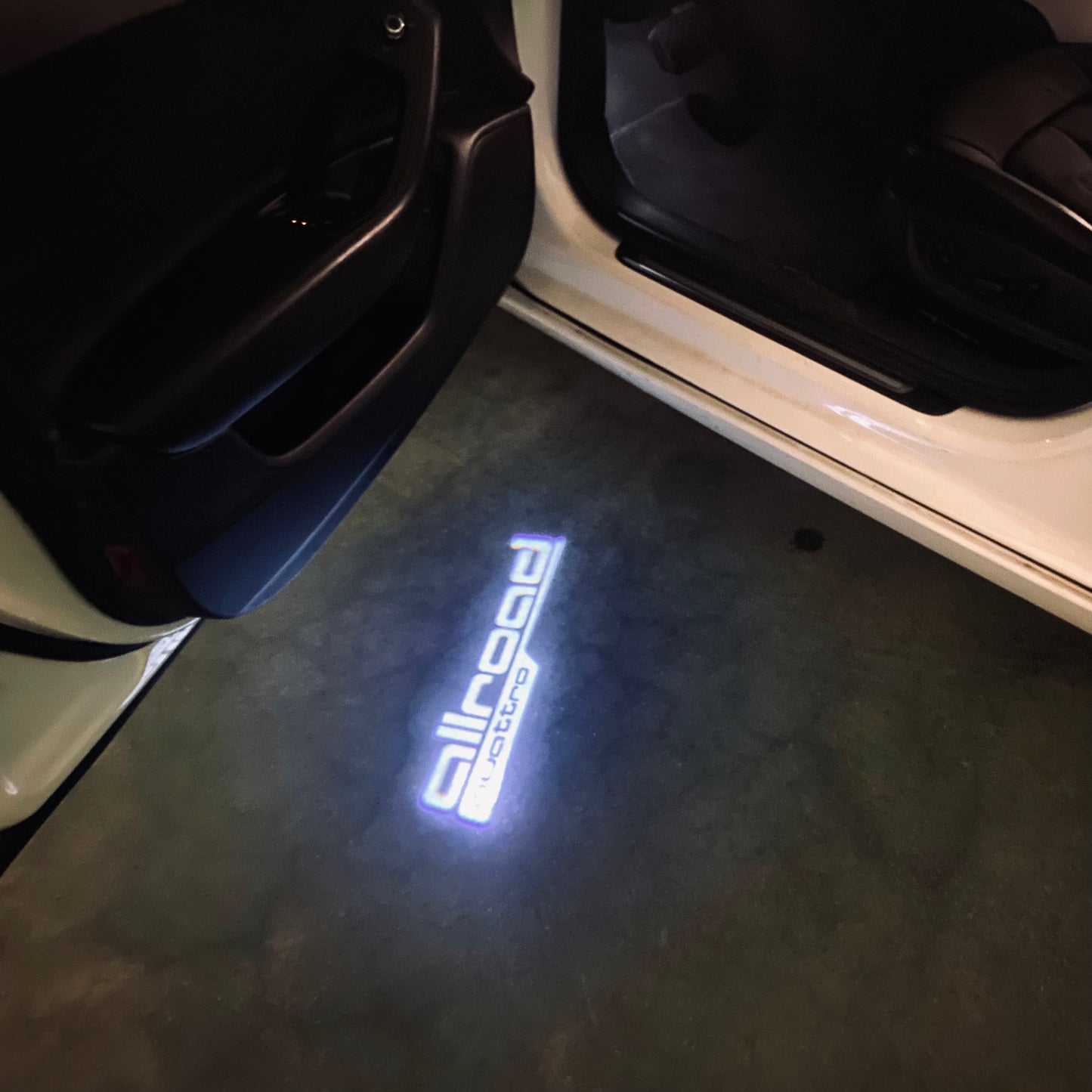 AUDI ALLROAD LOGO PROJECTOT LIGHTS Nr.160 (quantity 1 = 2 Logo Films /2 door lights)