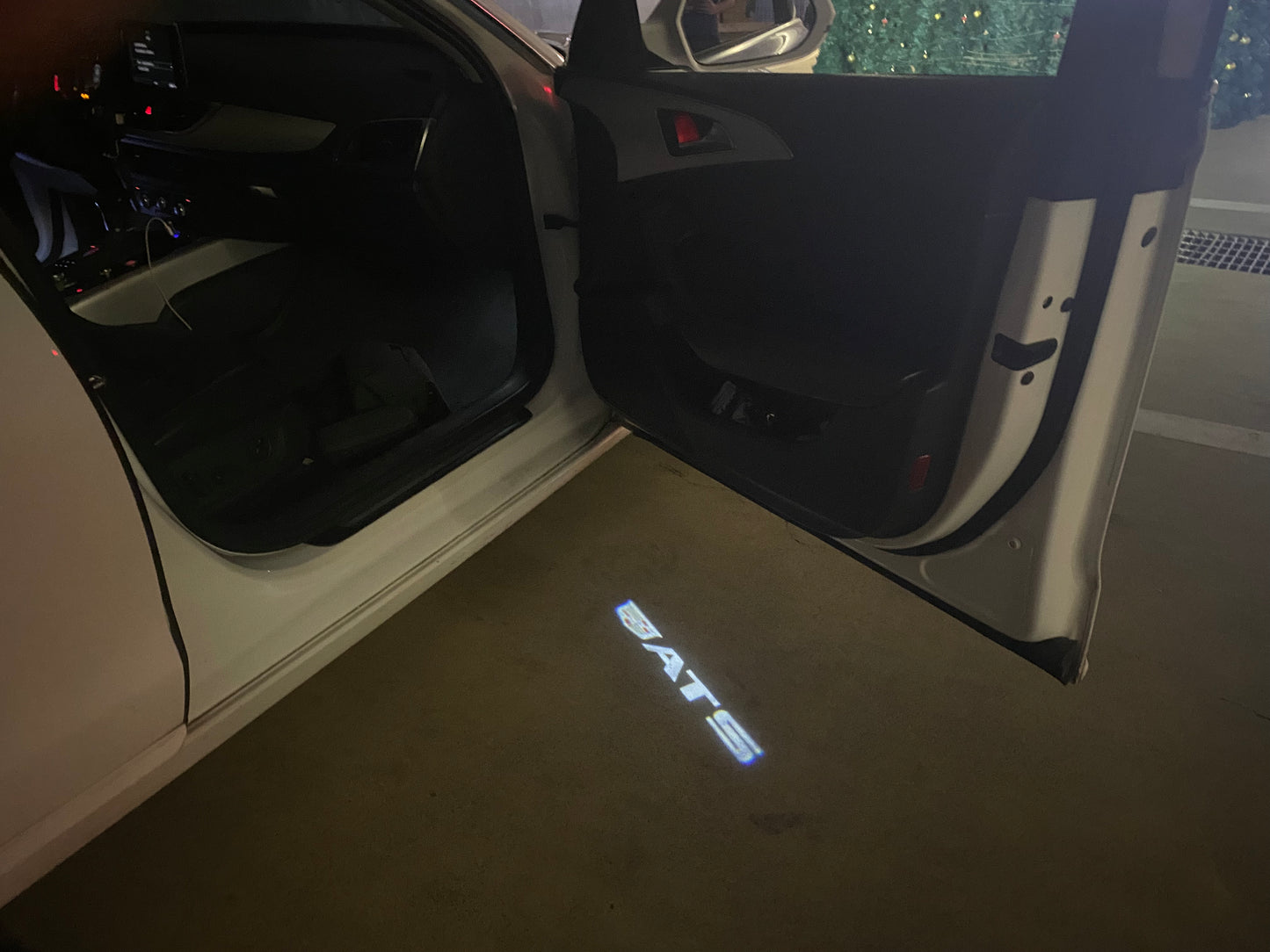 CADILLAC ATS LOGO PROJECTOT LIGHTS Nr.9728 (quantity 1 = 2 Logo Films /2 door lights)