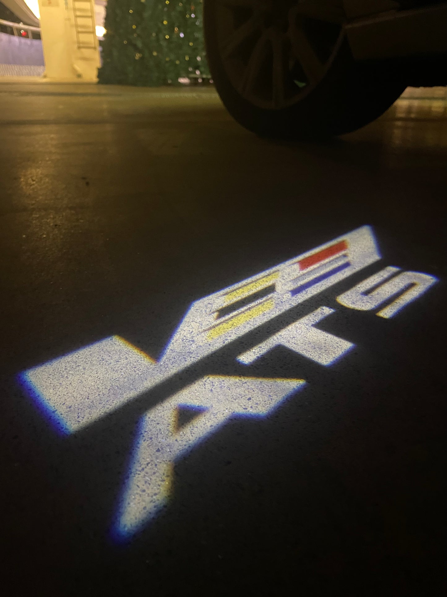 CADILLAC ATS LOGO PROJECTOT LIGHTS Nr.9757 (quantity 1 = 2 Logo Films /2 door lights)
