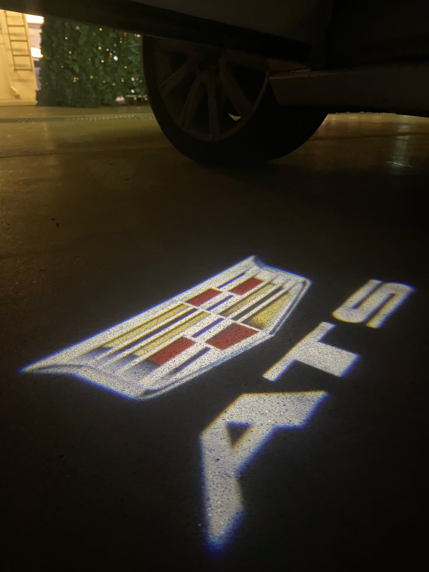 CADILLAC ATS LOGO PROJECTOT LIGHTS Nr.9744 (quantity 1 = 2 Logo Films /2 door lights)
