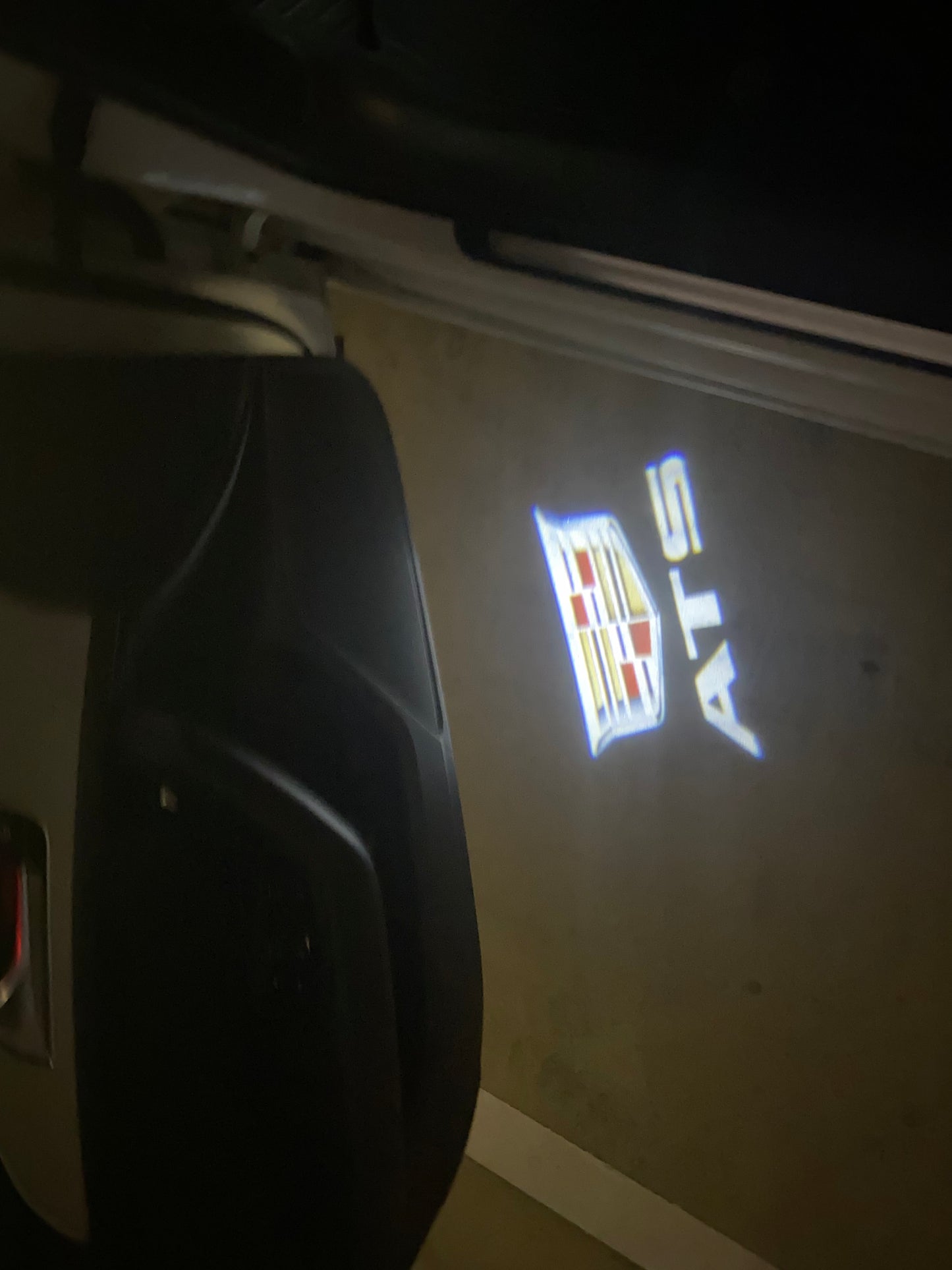 CADILLAC ATS LOGO PROJECTOT LIGHTS Nr.9744 (quantity 1 = 2 Logo Films /2 door lights)