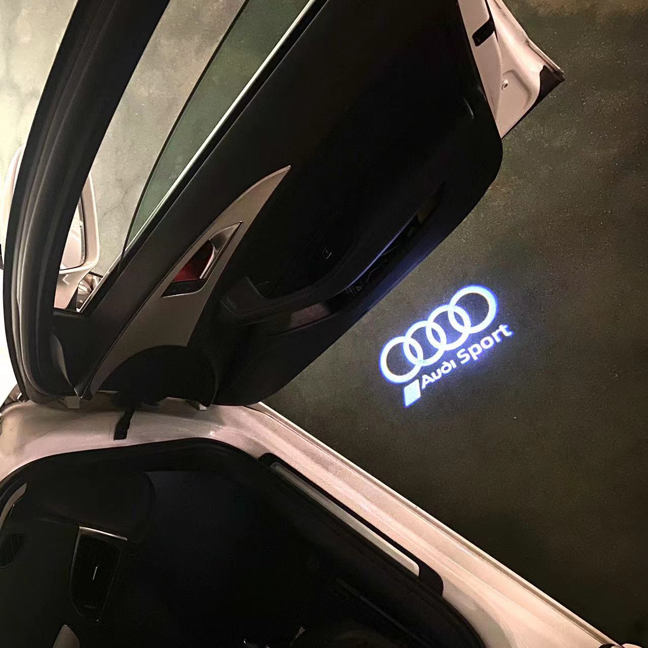 AUDI SPORT LOGO PROJECTOT LIGHTS (quantity 1 = 2 Logo Films /2 door lights)Nr.12B71