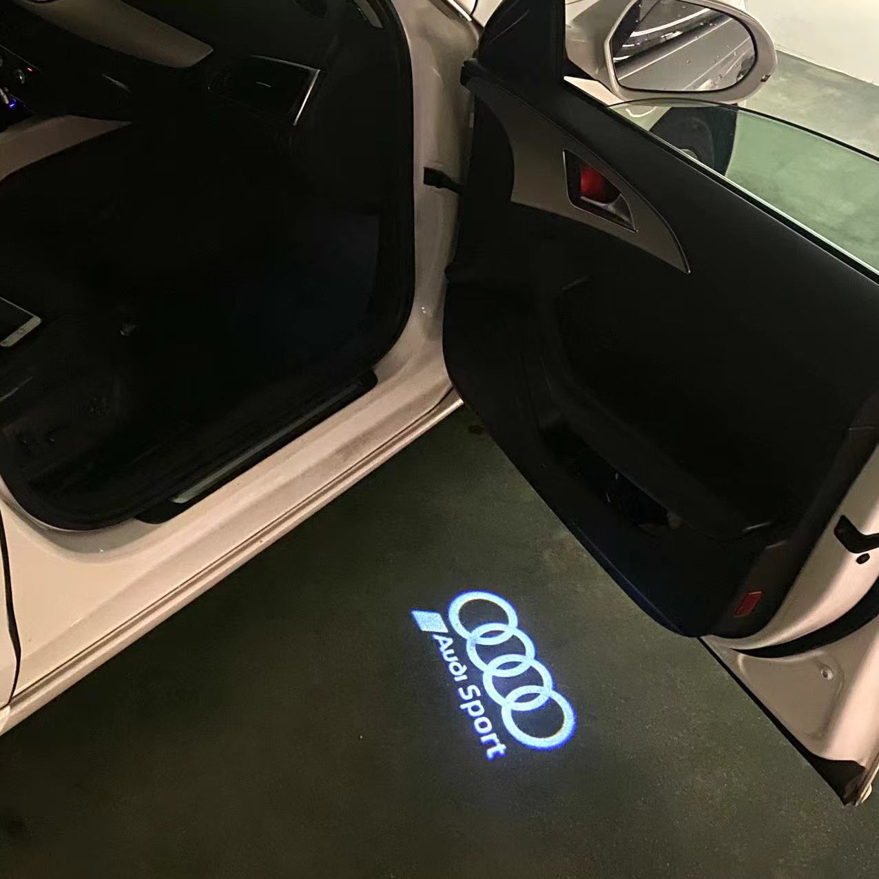 AUDI SPORT LOGO PROJECTOT LIGHTS (quantity 1 = 2 Logo Films /2 door lights)Nr.12B71