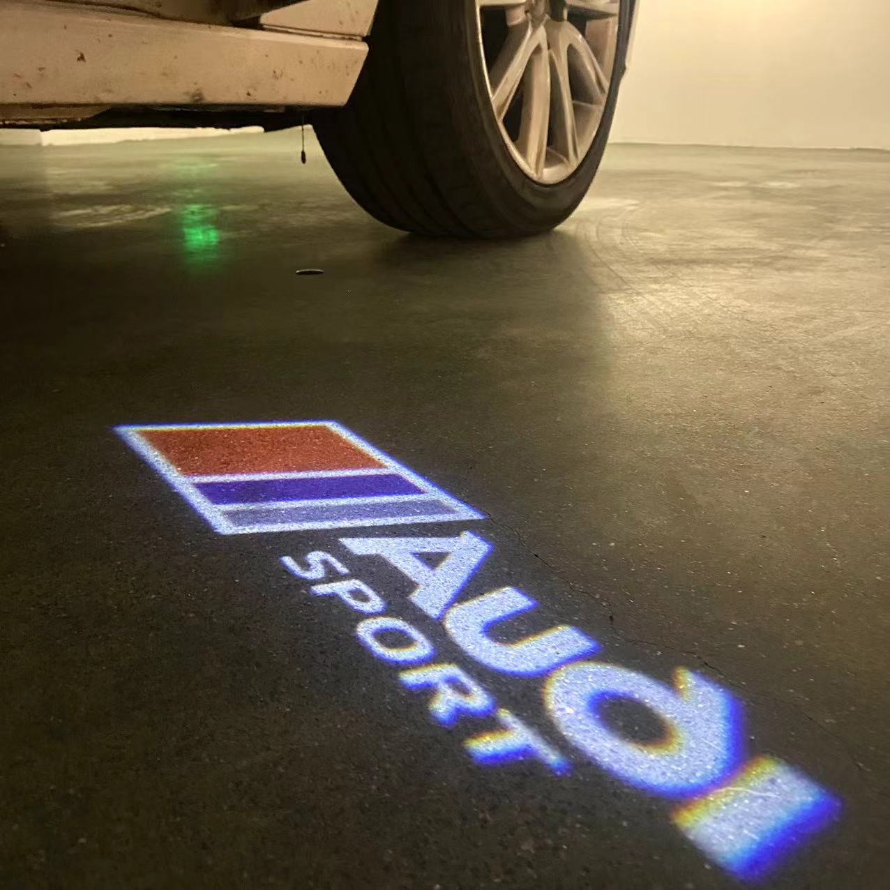 AUDI SPORT LOGO PROJECTOT LIGHTS (quantity 1 = 2 Logo Films /2 door lights)Nr.12B72