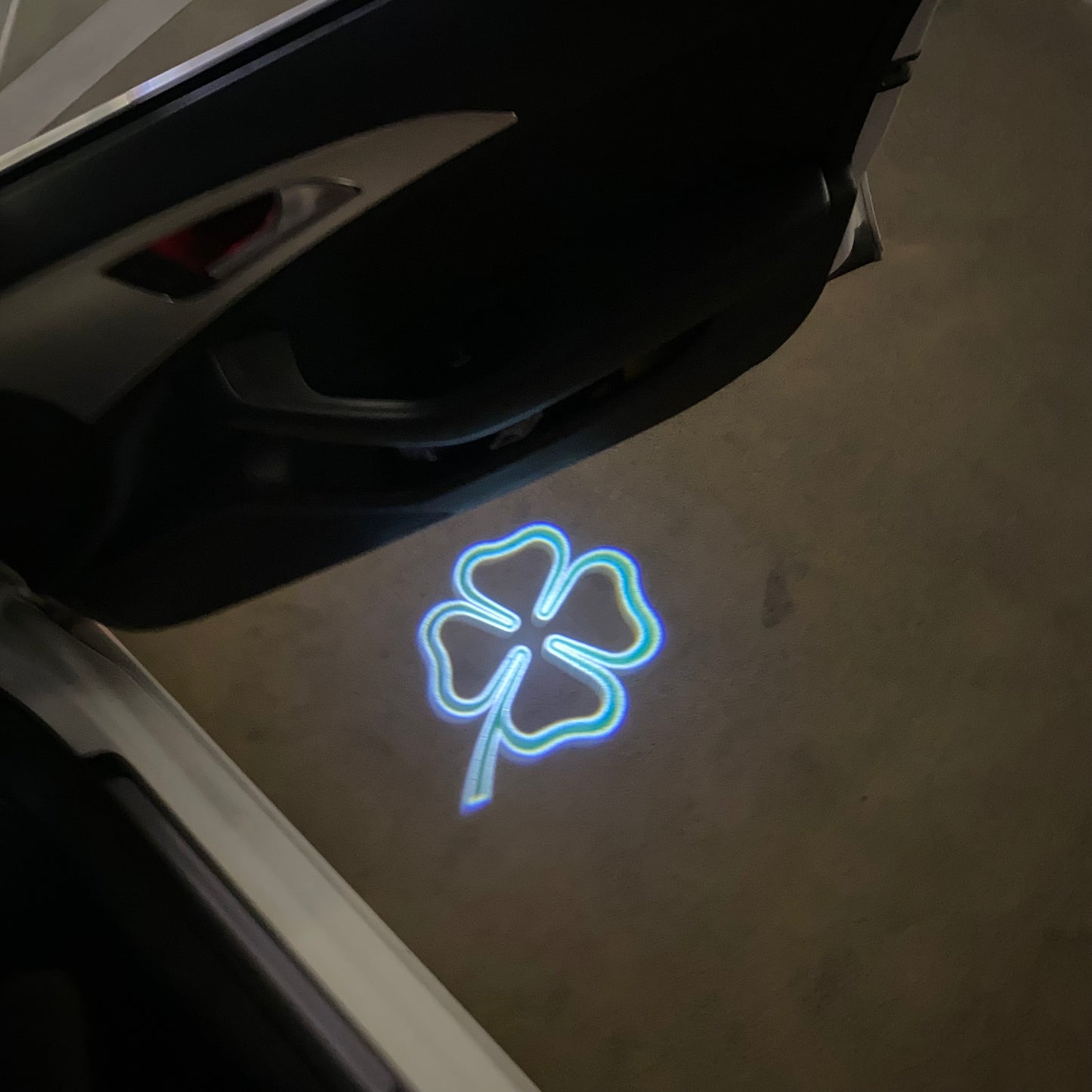 Alfa Romeo Quadrifoglio Verde LOGO PROJECTOT LIGHTS Nr.30 (quantity 1 = 2 Logo Film / 2 door lights)