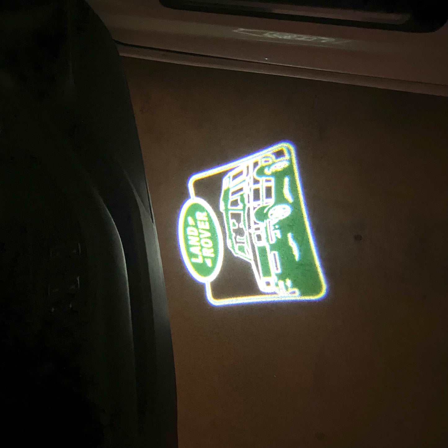 Land Rover ORIGINAL LOGO PROJECROTR LIGHTS Nr.1142 (quantity 1 = 1 sets/2 door lights)