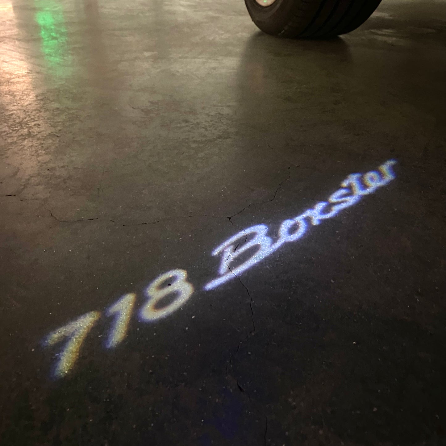 PORSCHE BOXSTER S LOGO PROJECTOT LIGHTS Nr.8017 (quantity 1 = 2 Logo Film / 2 door lights)