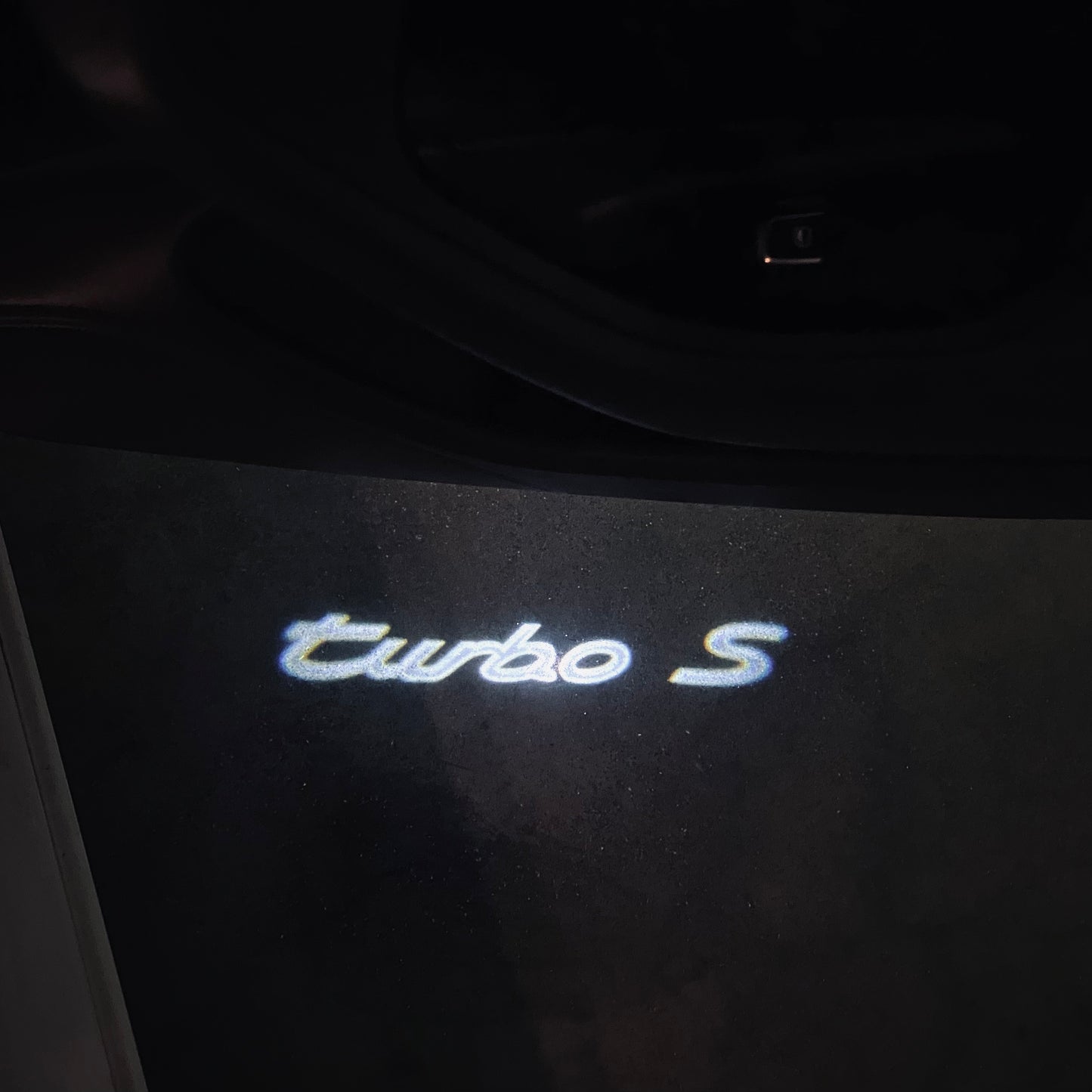 PORSCHE TURBO S LOGO PROJECTOT LIGHTS Nr.8123(quantity 1 = 2 Logo Film / 2 door lights)