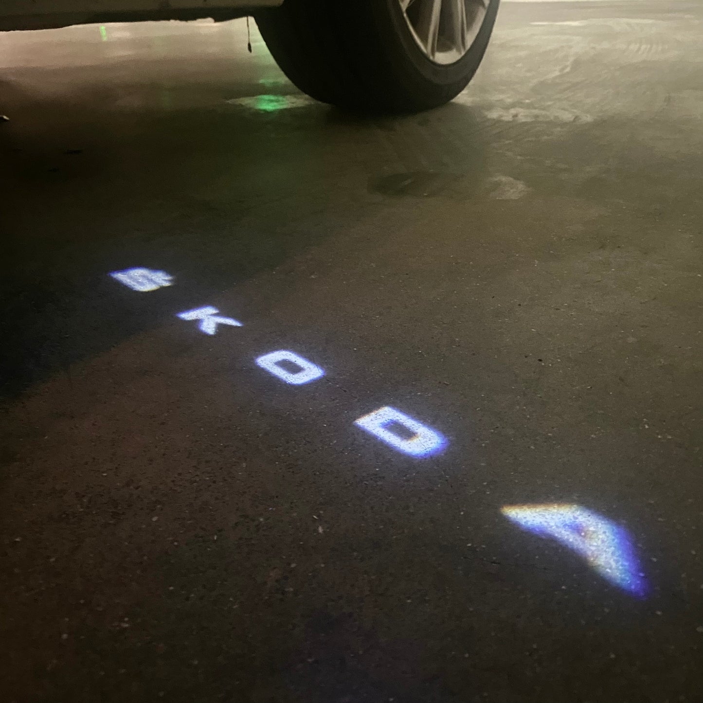SKODA ORIGINAL LOGO PROJECTOT LIGHTS Nr.248 (quantity 1 = 2 Logo Films /2 door lights)