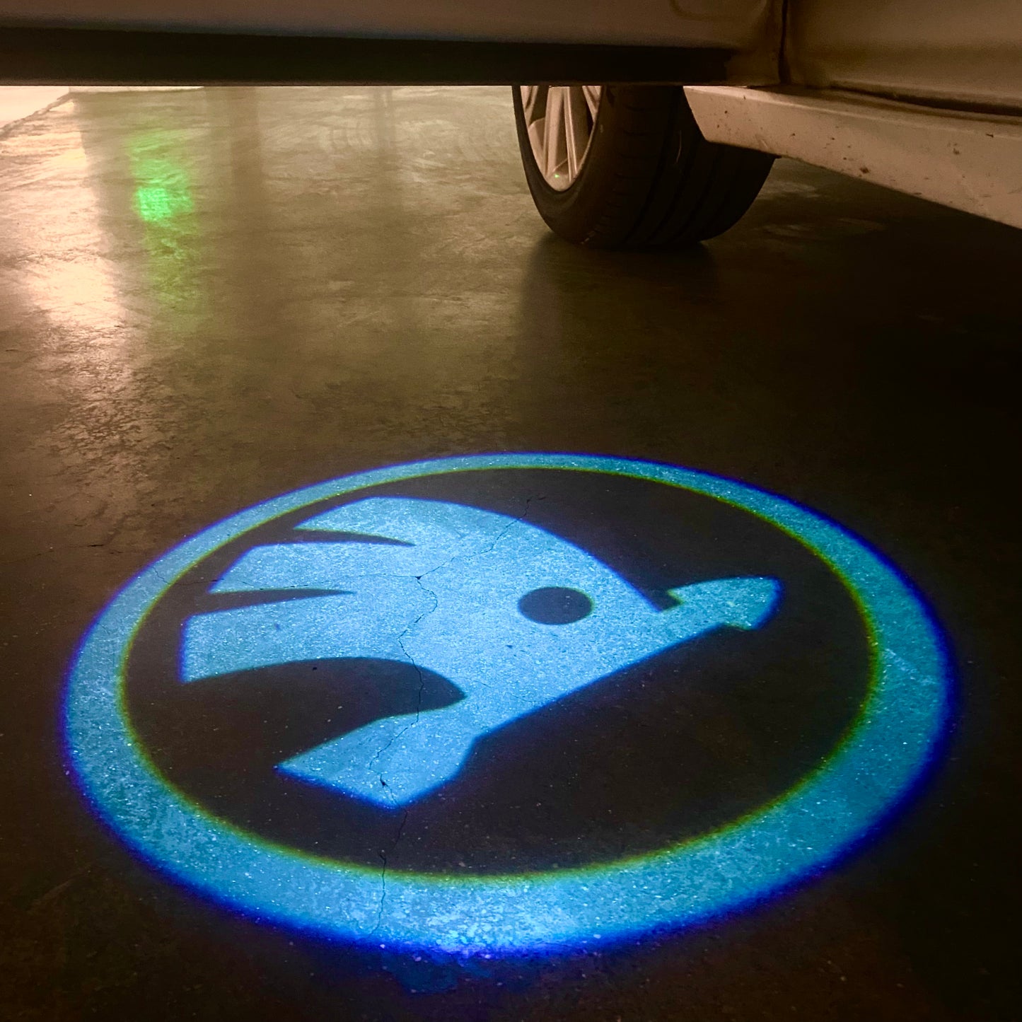 SKODA ORIGINAL LOGO PROJECTOT LIGHTS Nr.87(quantity 1 = 2 Logo Film / 2 door lights)