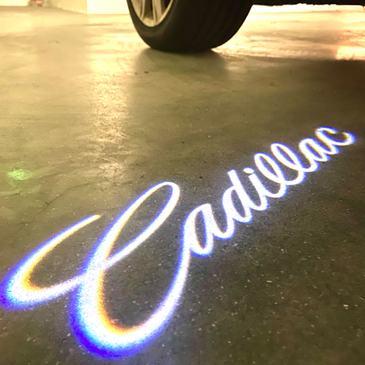 CADILLAC ORIGINAL LOGO PROJECTOT LIGHTS Nr.9777 (quantity 1 = 2 Logo Films /2 door lights)
