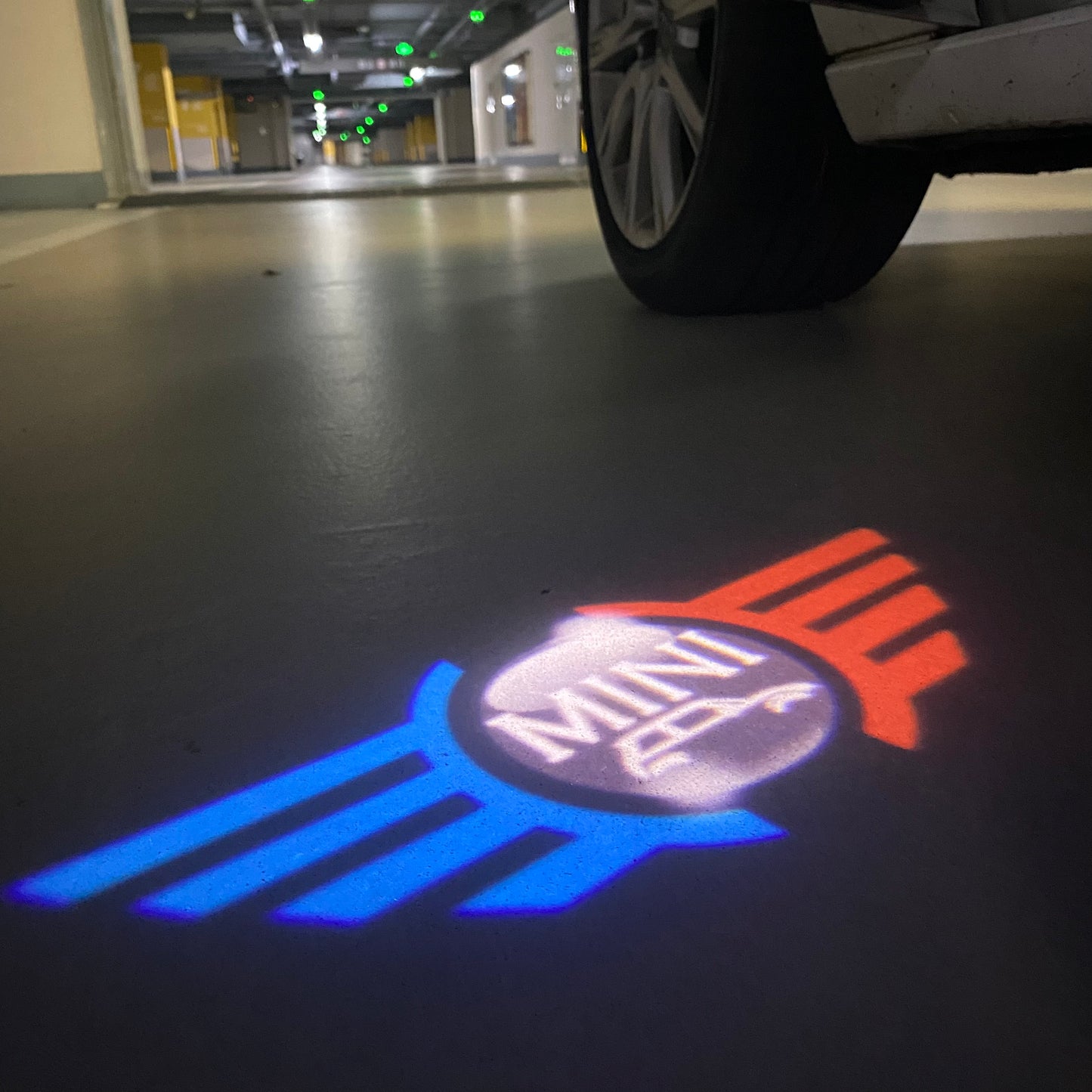 MINI ORIGINAL LOGO PROJECROTR LIGHTS Nr.0G1 (quantity 1 = 2 Logo Film / 2 door lights)