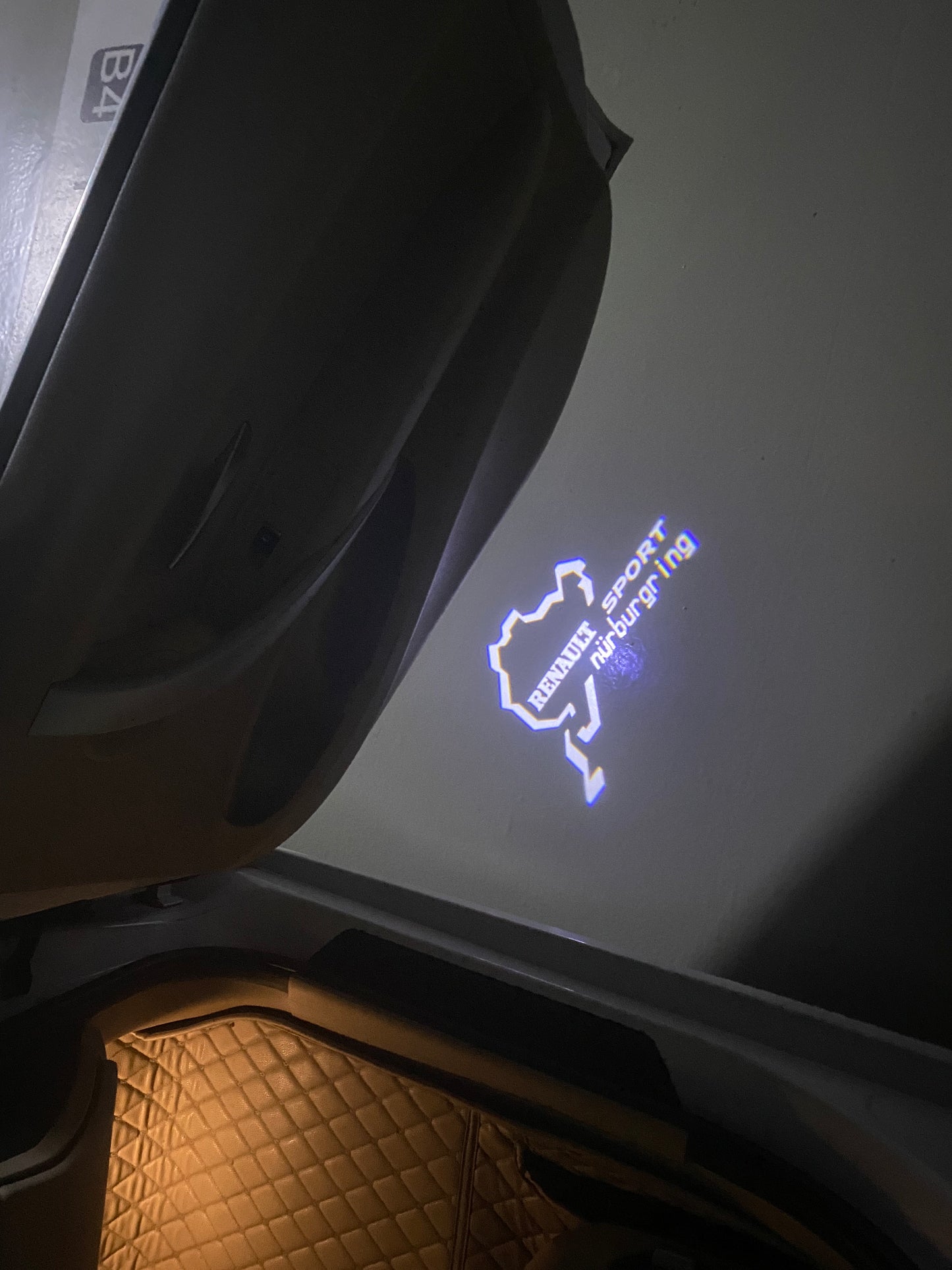 RENAULT Sport LOGO PROJECROTR LIGHTS Nr.0917 (quantity 1 = 2 Logo Film & 2 door lights)