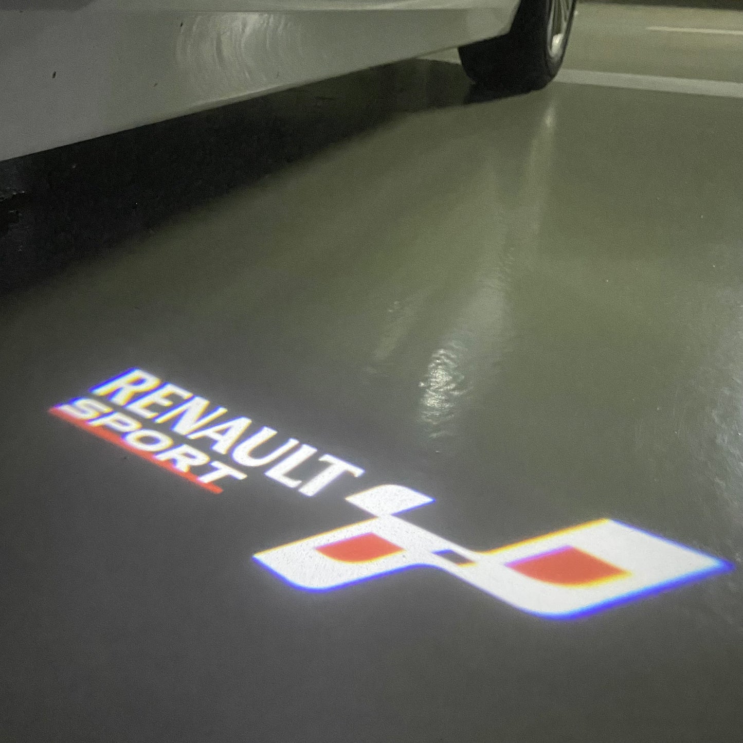 RENAULT Sport LOGO PROJECROTR LIGHTS Nr.0915 (quantity 1 = 2 Logo Film & 2 door lights)