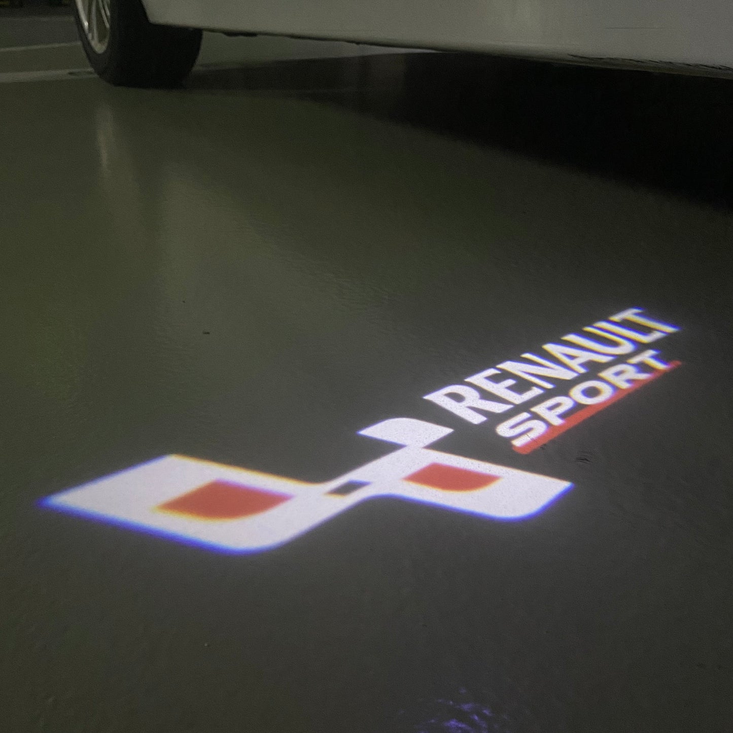 RENAULT Sport LOGO PROJECROTR LIGHTS Nr.0915 (quantity 1 = 2 Logo Film & 2 door lights)