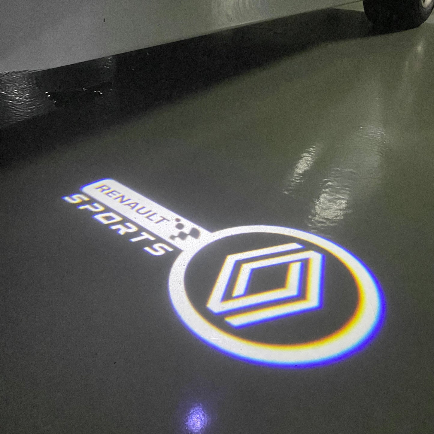 RENAULT Sport LOGO PROJECROTR LIGHTS Nr.0916 (quantity 1 = 2 Logo Film & 2 door lights)