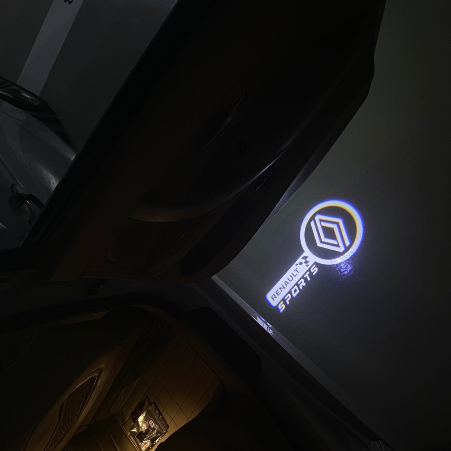 RENAULT Sport LOGO PROJECROTR LIGHTS Nr.0916 (quantity 1 = 2 Logo Film & 2 door lights)