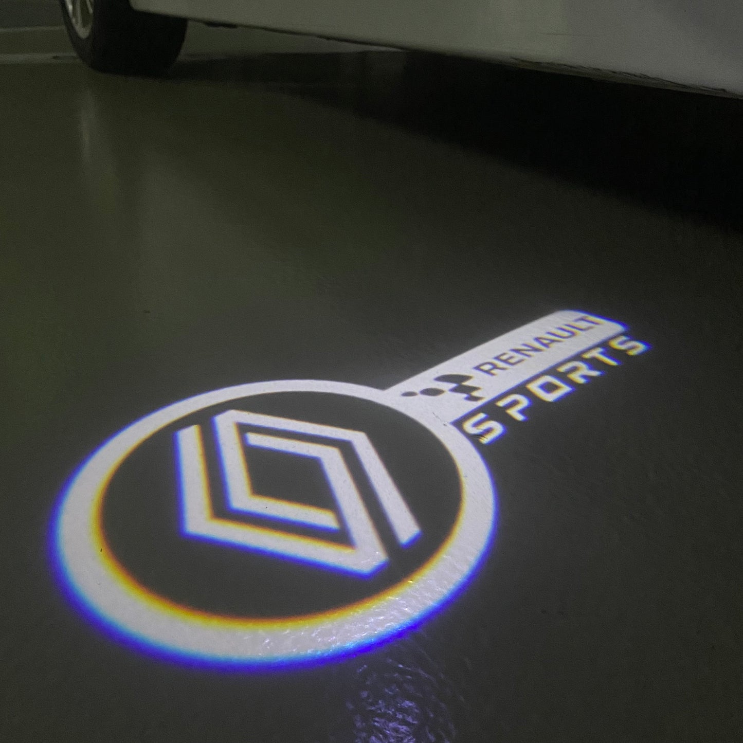 RENAULT Sport LOGO PROJECROTR LIGHTS Nr.0916 (quantity 1 = 2 Logo Film & 2 door lights)
