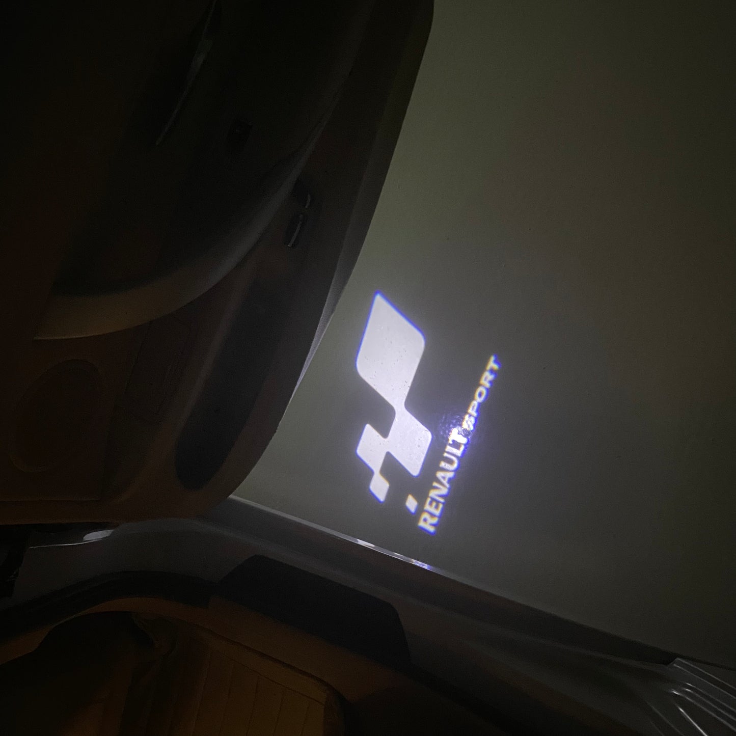 RENAULT Sport LOGO PROJECROTR LIGHTS Nr.0914 (quantity 1 = 2 Logo Film & 2 door lights)