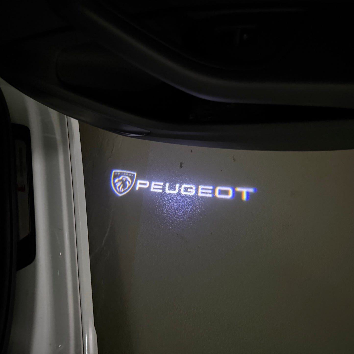 PEUGEOT ORIGINAL LOGO PROJECTOT LIGHTS (quantity 1 = 1 sets/2 door lights) Nr.6024q63