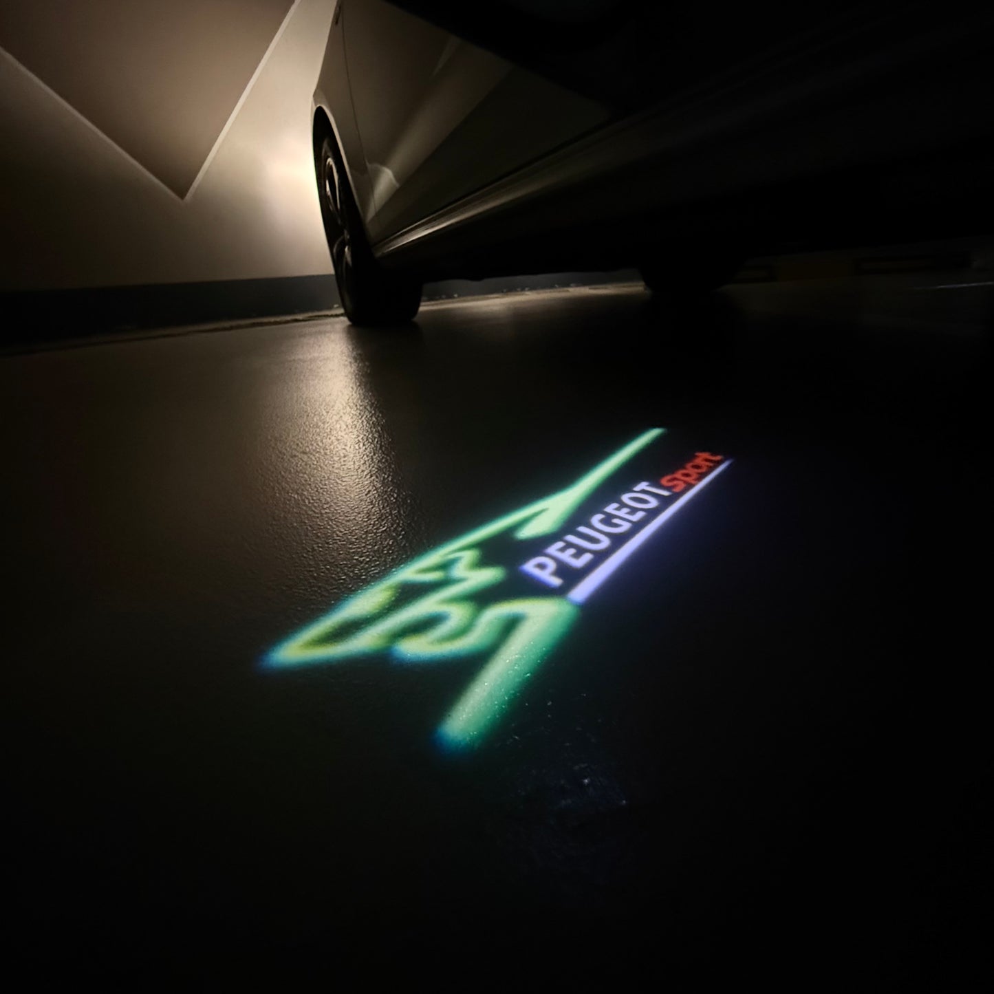 PEUGEOT SPORT LOGO PROJECTOT LIGHTS (quantity 1 = 1 sets/2 door lights) Nr.6024q75