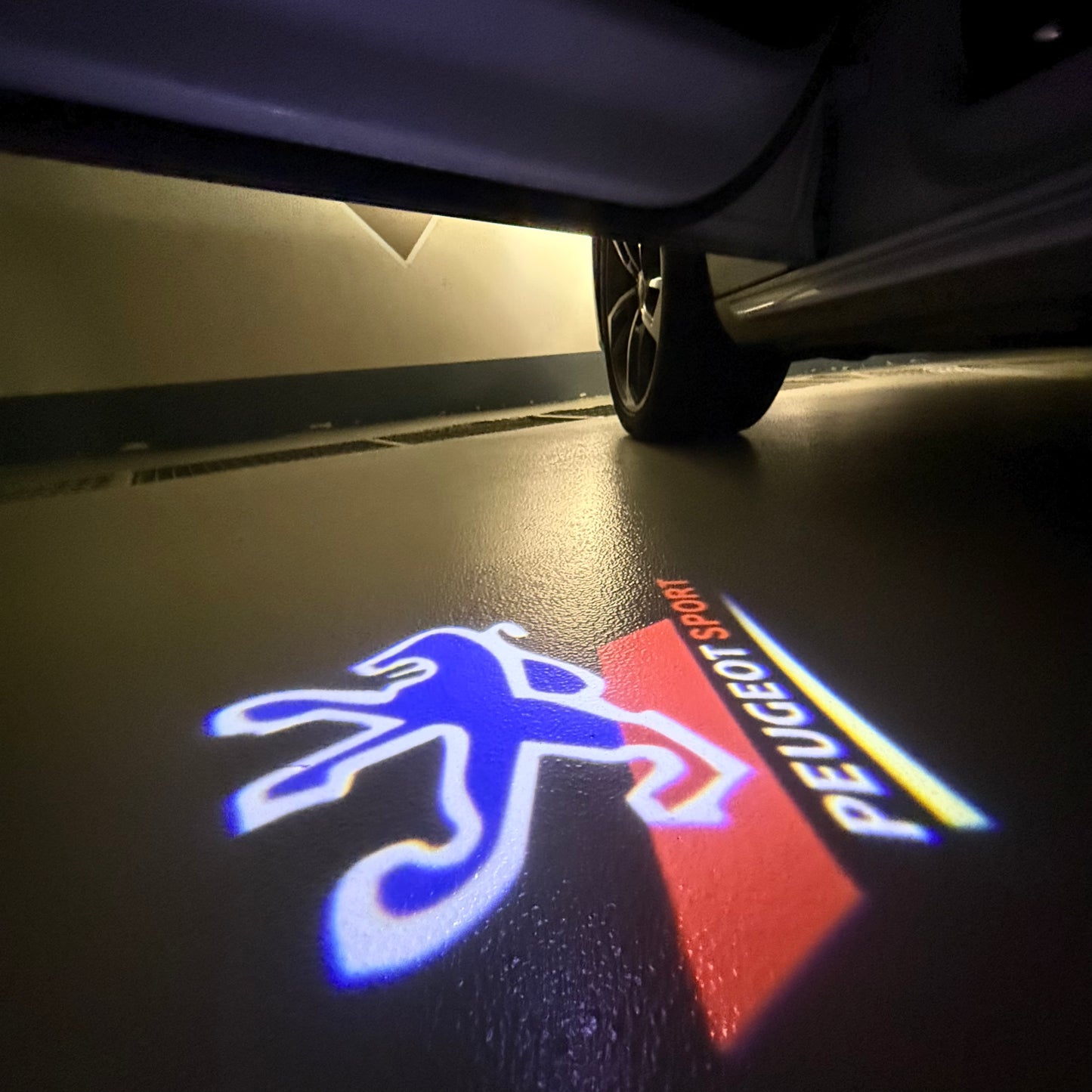 PEUGEOT SPORT LOGO PROJECTOT LIGHTS (quantity 1 = 1 sets/2 door lights) Nr.6024q80