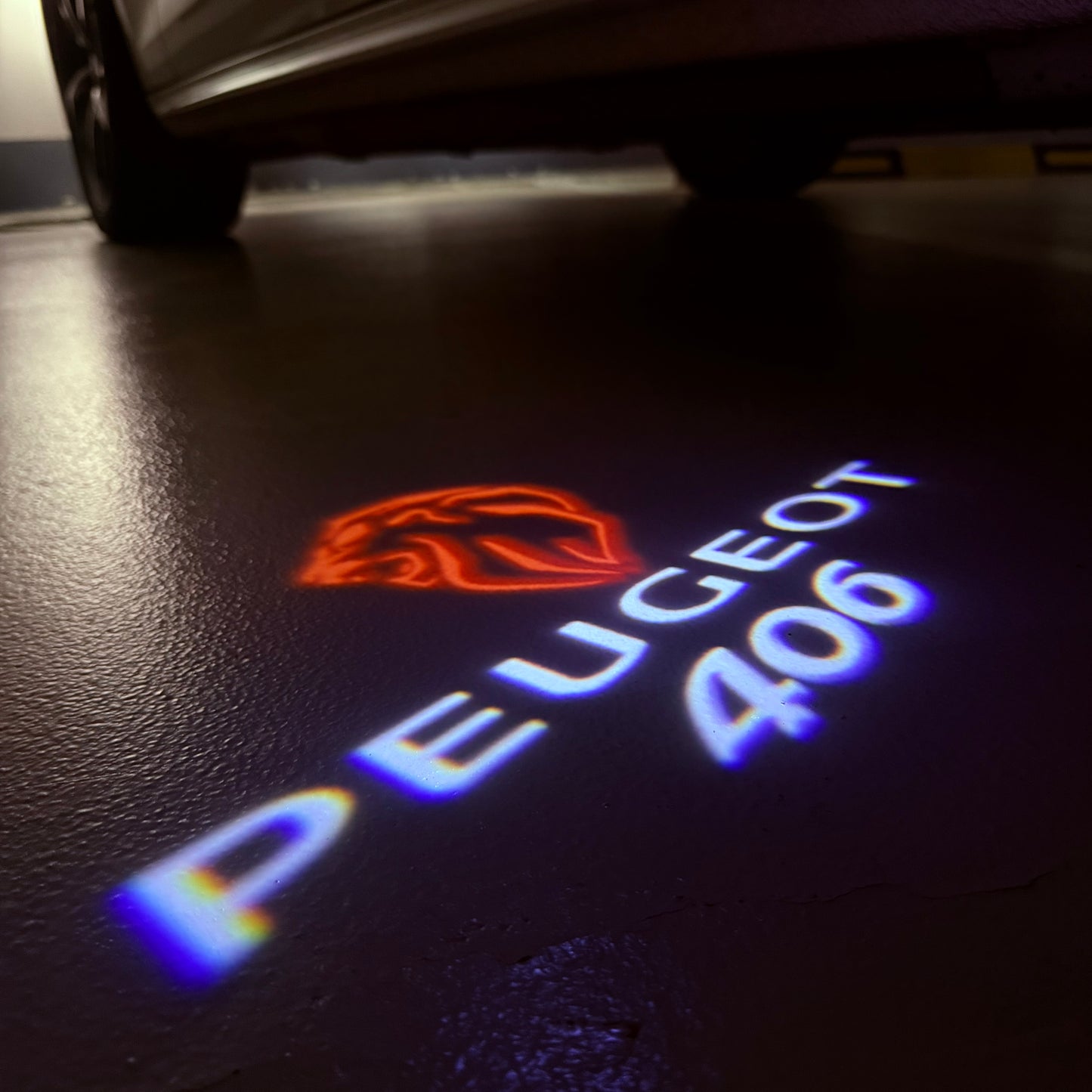 PEUGEOT 406 LOGO PROJECTOT LIGHTS (quantity 1 = 1 sets/2 door lights) Nr.6024q27