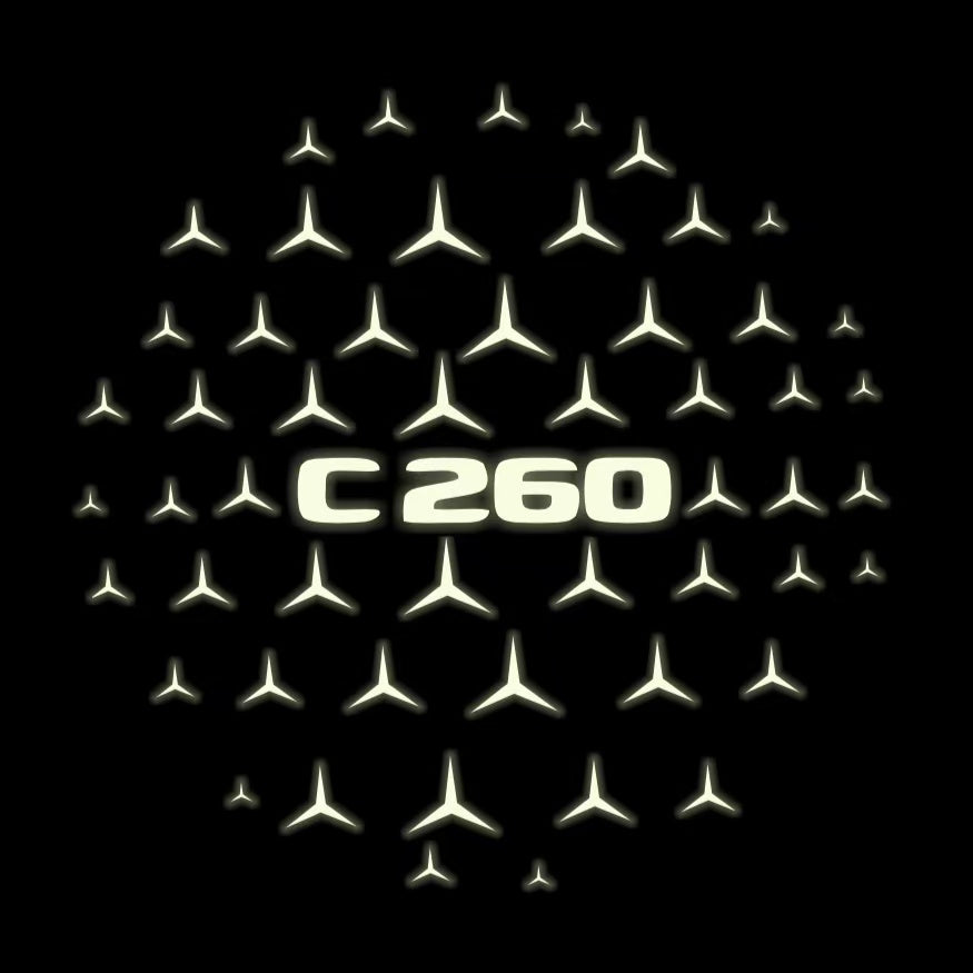MERCEDES BENZ C 260 LOGO PROJECTOT LIGHTS (quantity 1 = 1 sets/2 door lights)Nr.03f032