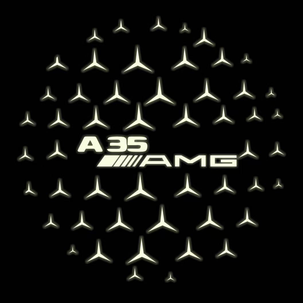 MERCEDES BENZ A35 AMG LOGO PROJECTOR LIGHTS (quantity 1 = 1 sets/2 door lights)Nr.03f023